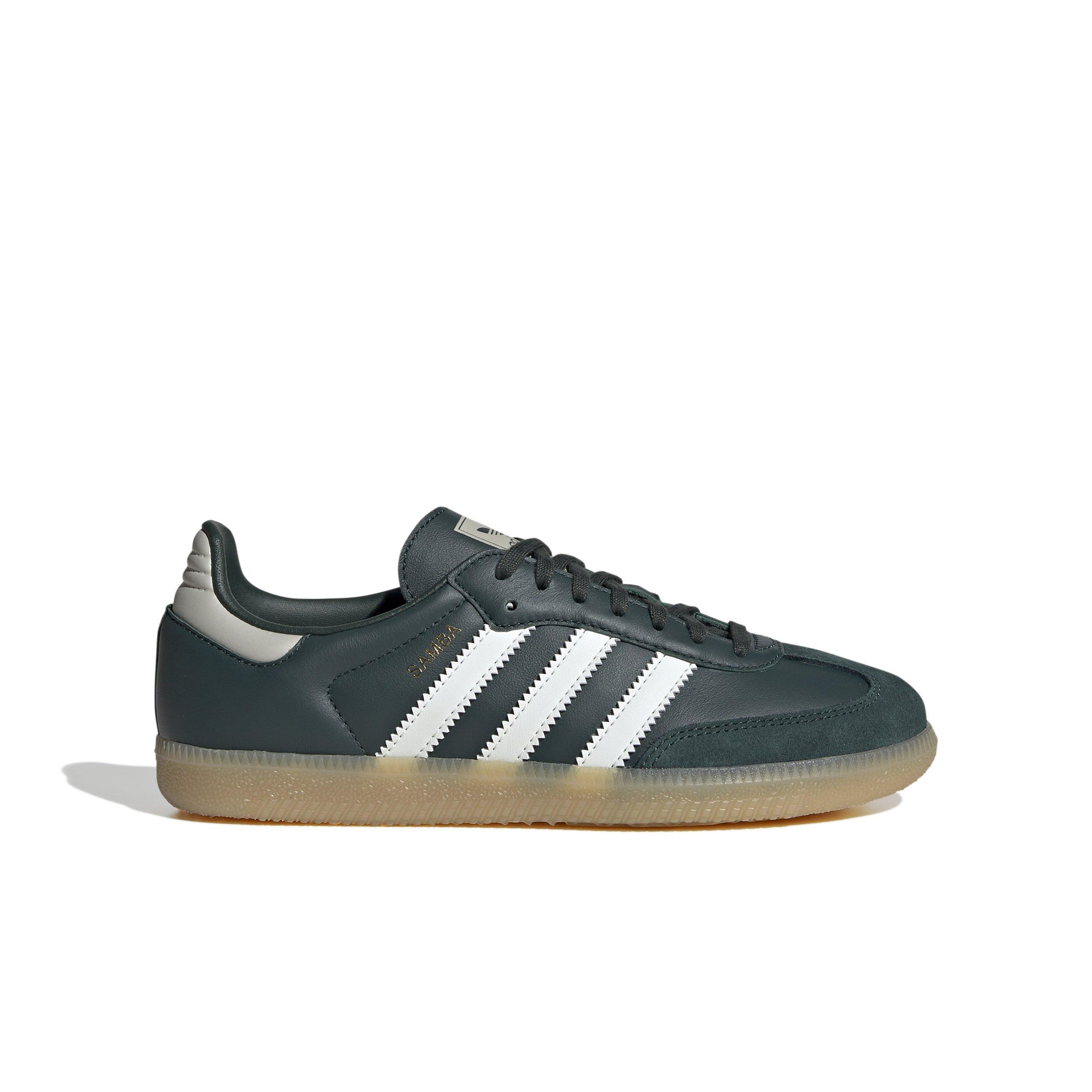 adidas Originals Samba OG "Mineral Green/Off-White/Putty Grey" Grade School Boys' Shoe - GREEN/WHITE