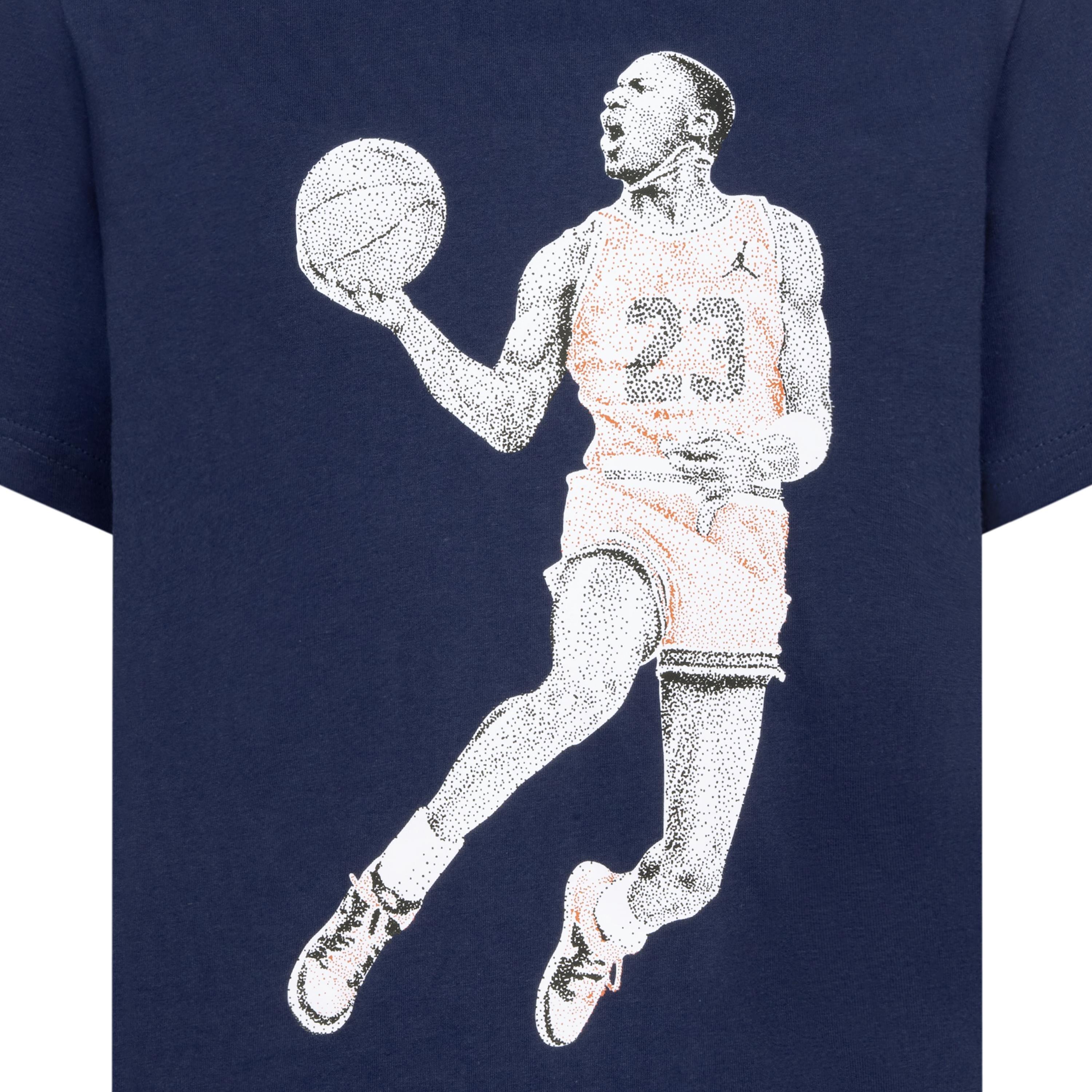 Jordan Dots Big Boys' Navy Tee