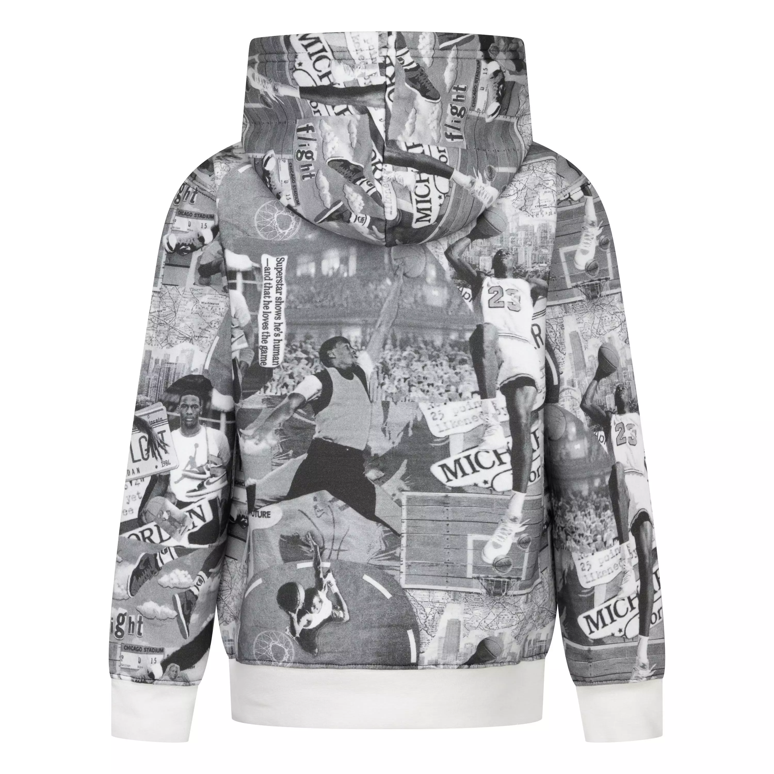 Jordan Big Boys' Printed Hoodie - BLACK