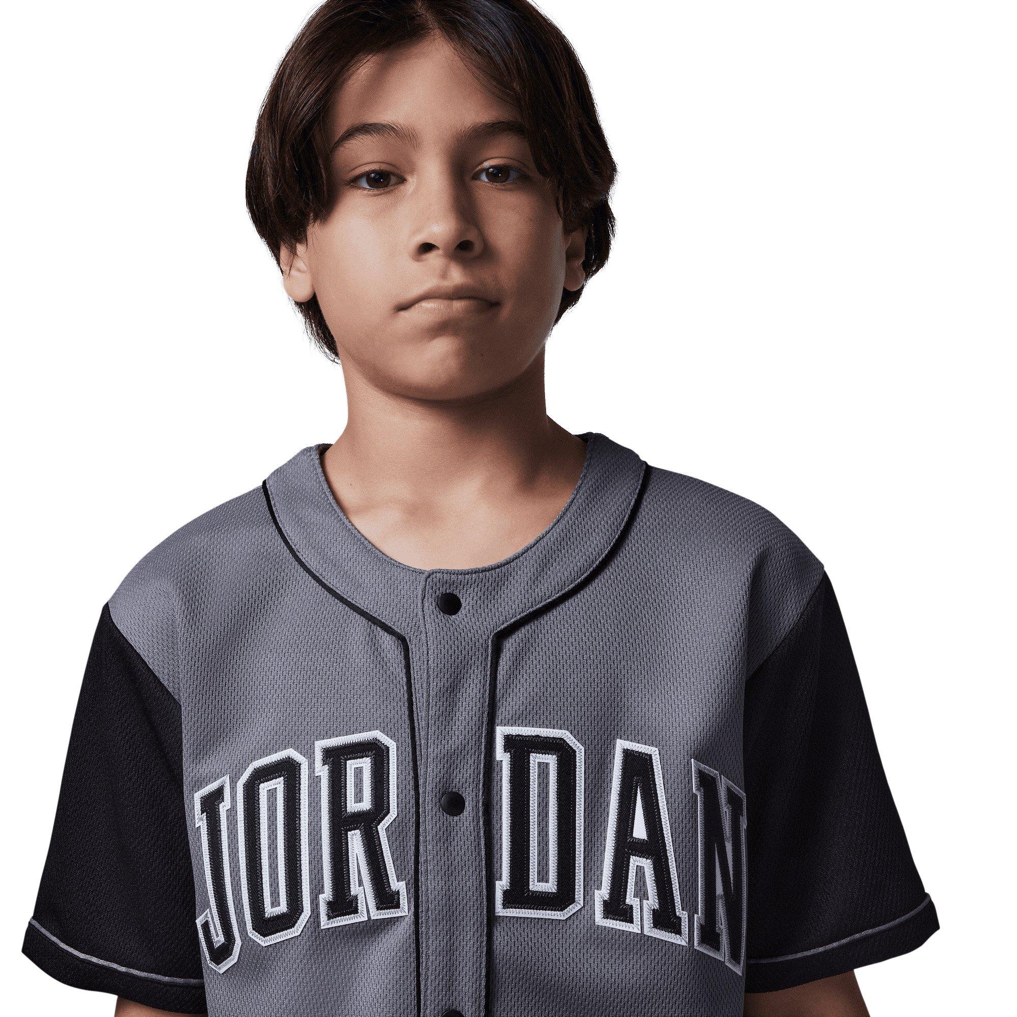 Jordan Baseball Big Boys' Grey Jersey