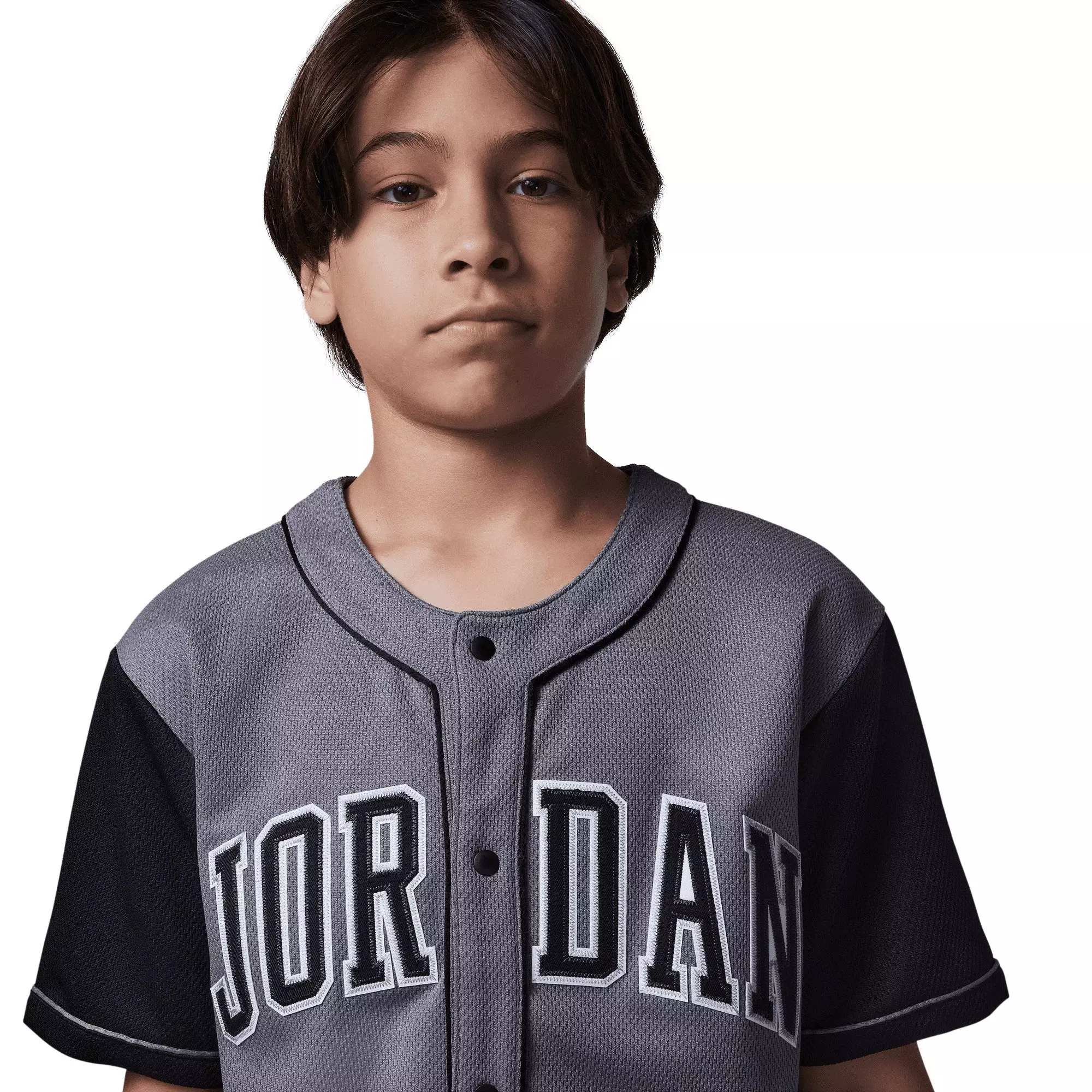 Jordan Big Boys' Baseball Jersey - Grey - GREY
