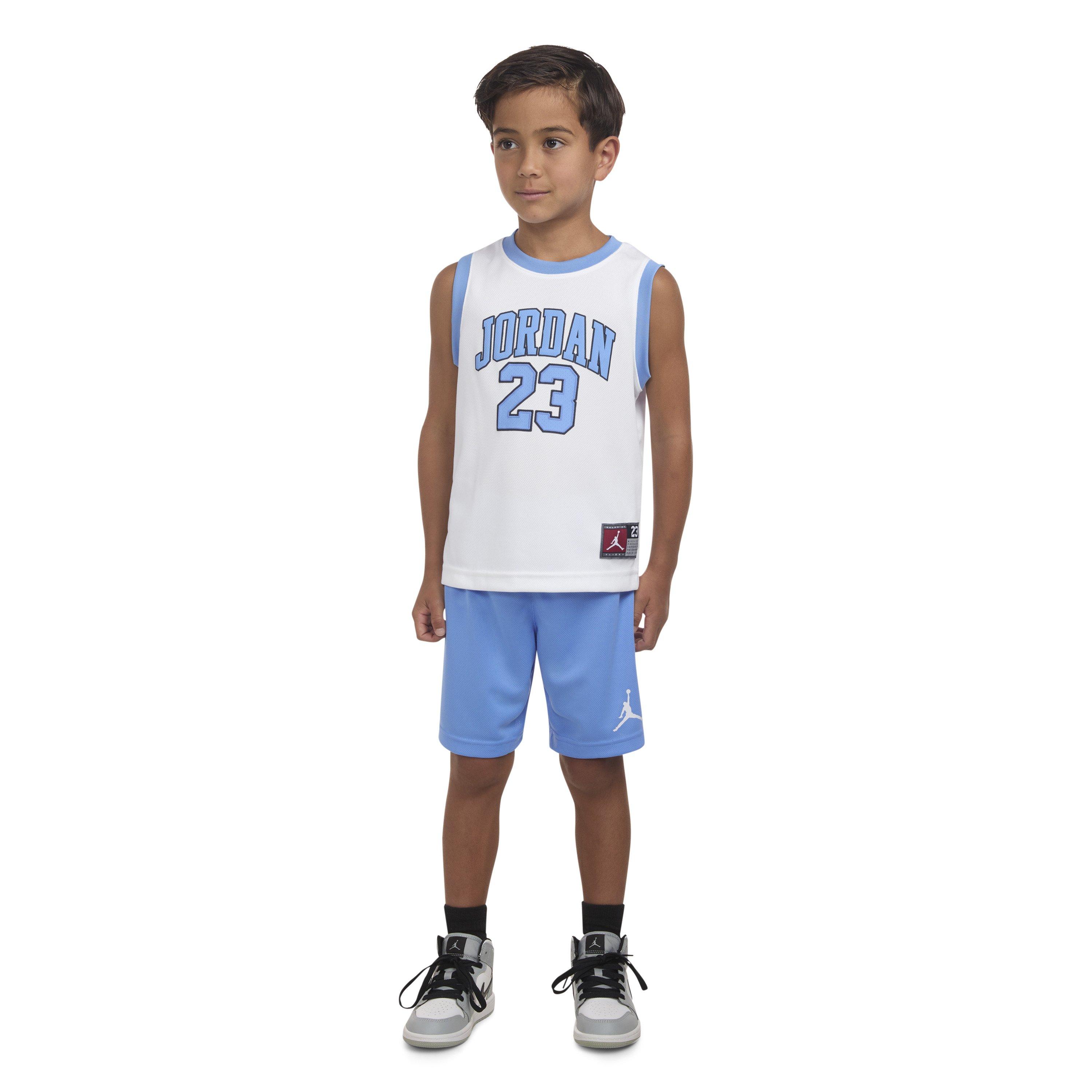 Jordan 23 Jersey Short Toddler Boys' White/Blue Set