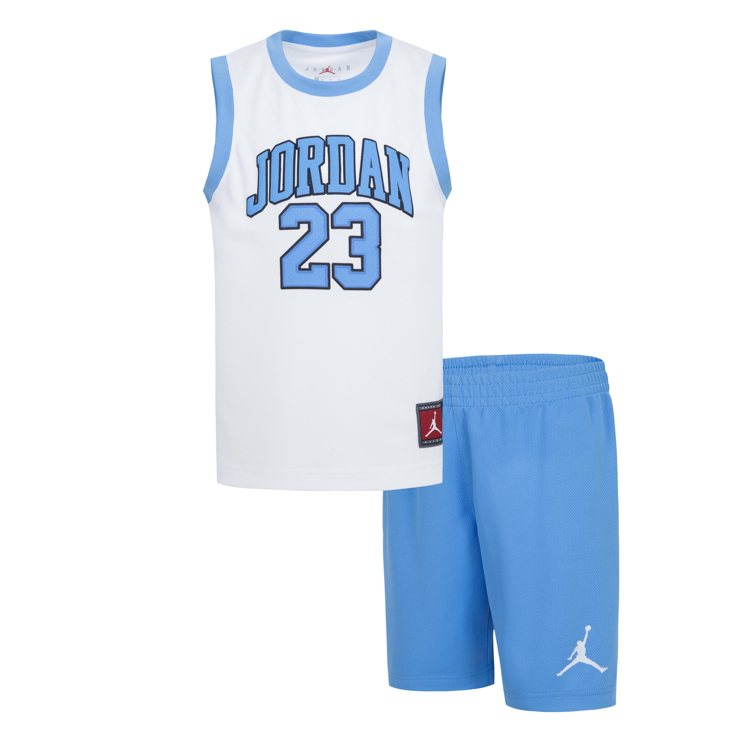 Jordan Toddler Boys' 23 Jersey Short Set - White/Blue