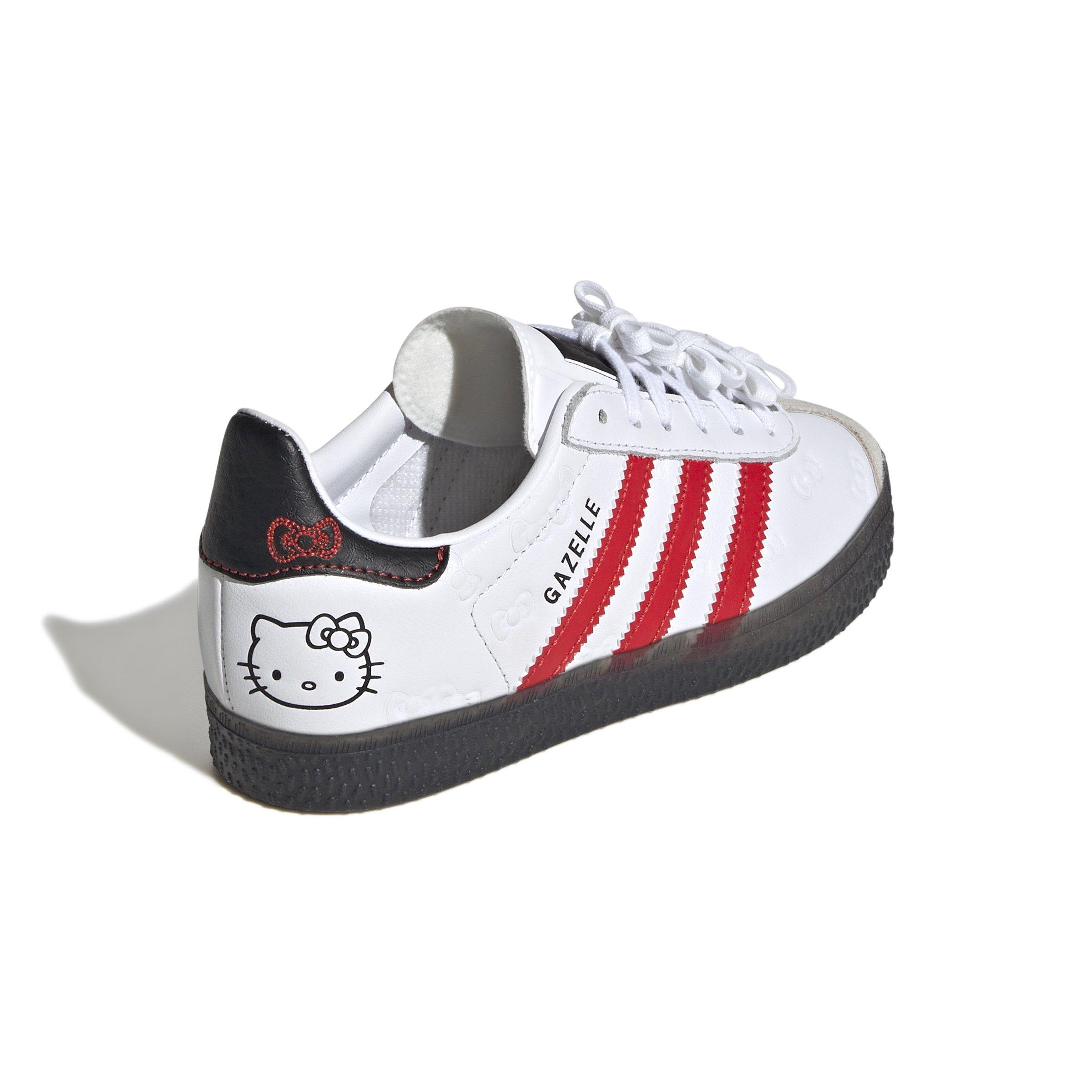 adidas Originals Gazelle "Hello Kitty" Toddler Girls' Shoe - WHITE/BLACK Thumbnail View 4