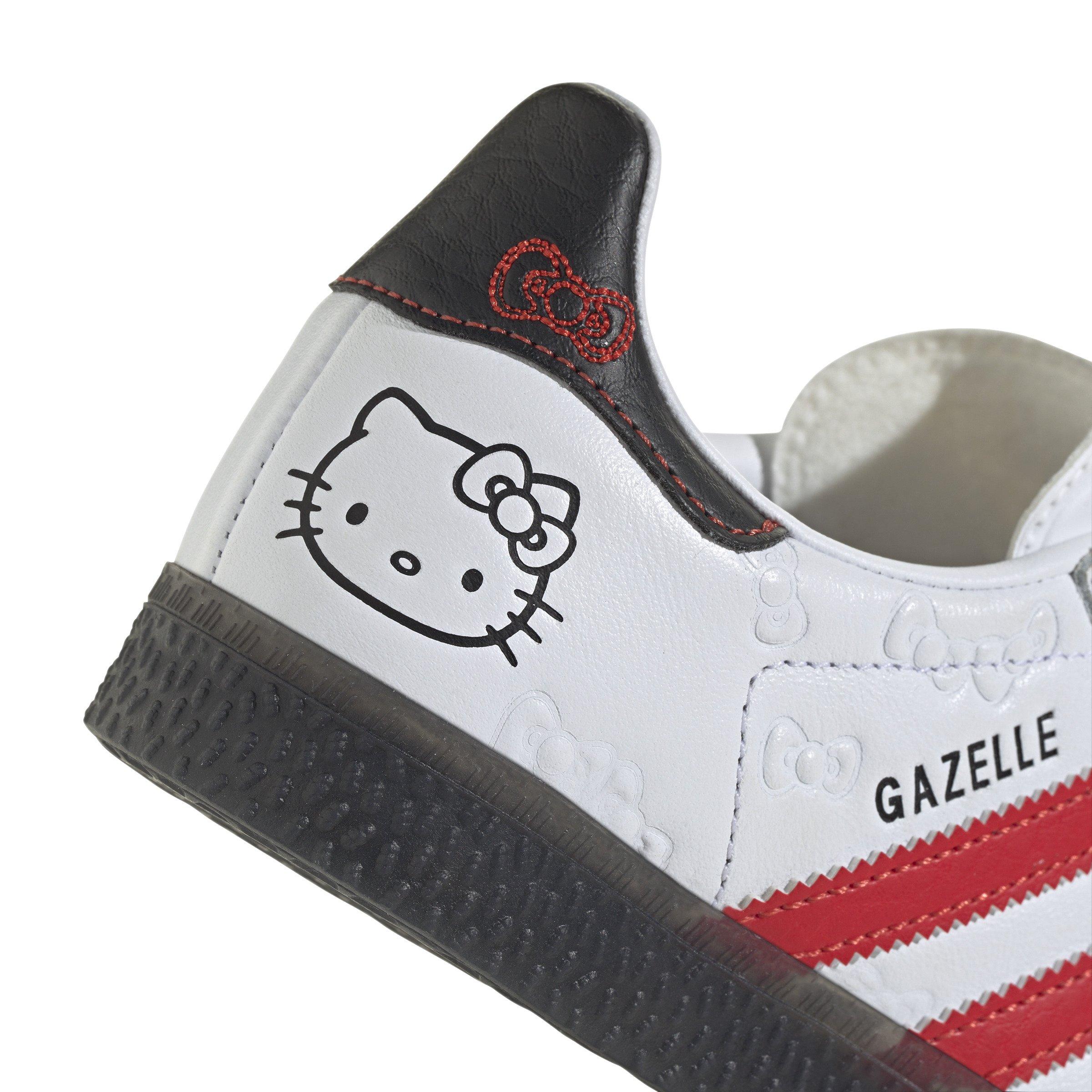 adidas Originals Gazelle "Hello Kitty" Toddler Girls' Shoe - WHITE/BLACK Thumbnail View 6