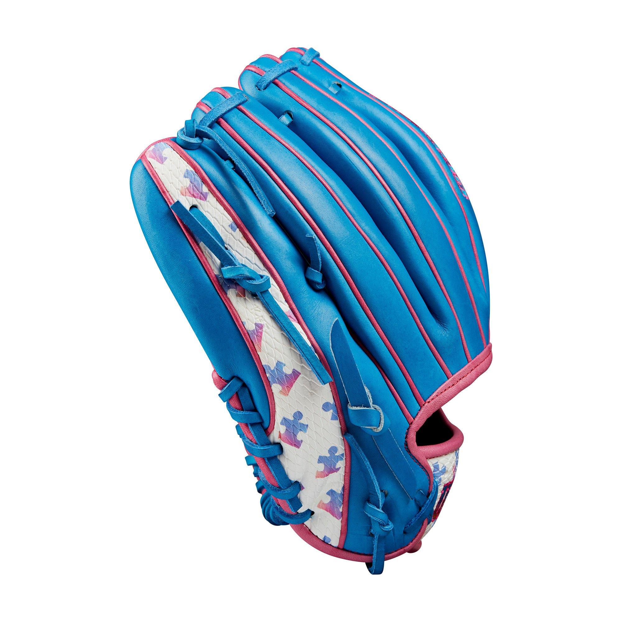 Wilson Autism Speaks A2000 1786 11.5&rdquo; Infield Baseball Glove 2024 - BLUE/WHITE Thumbnail View 4