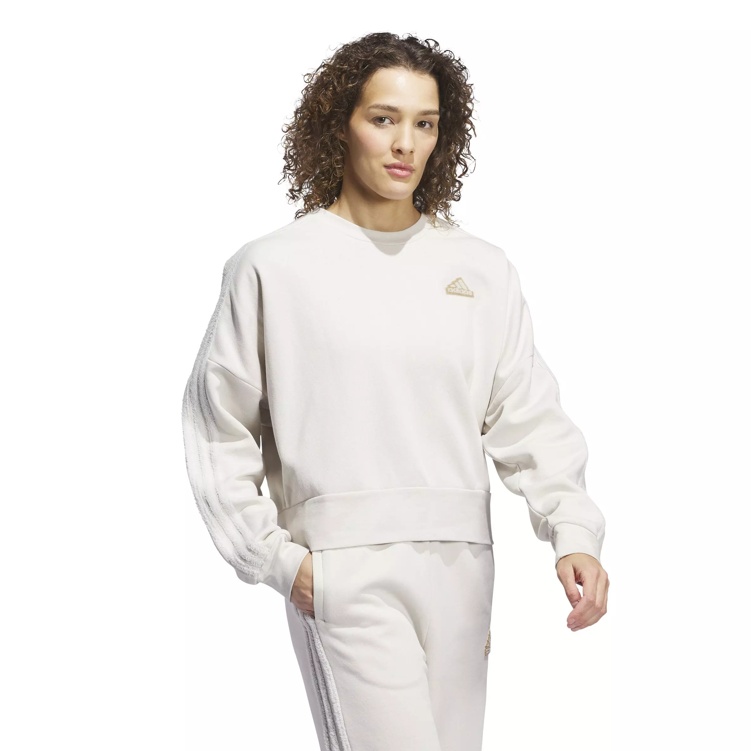 adidas Women's Coze 3s Crew - Alumina - BEIGE