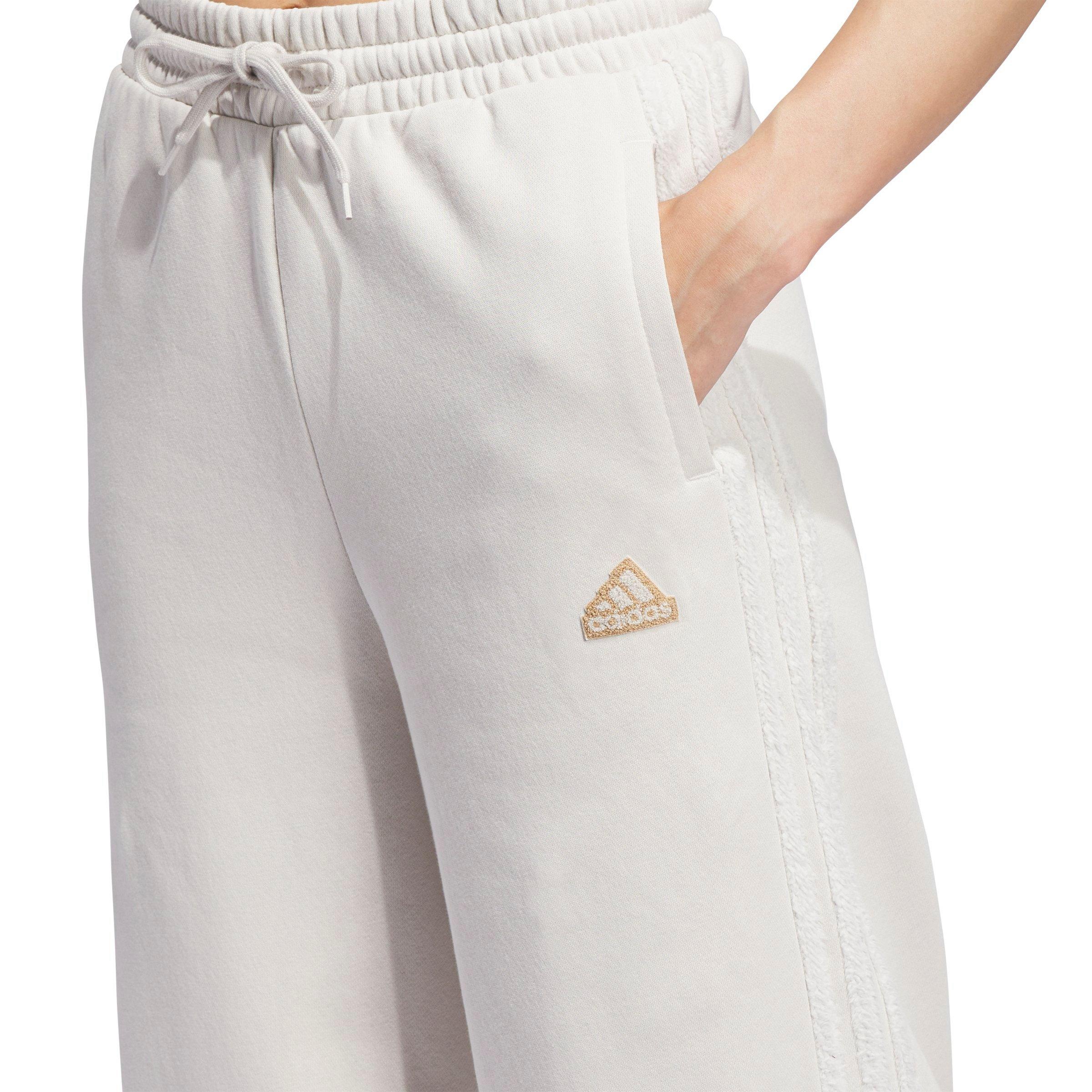 adidas Women's Coze 3s Wide Leg Pants - Alumina - BEIGE Thumbnail View 3