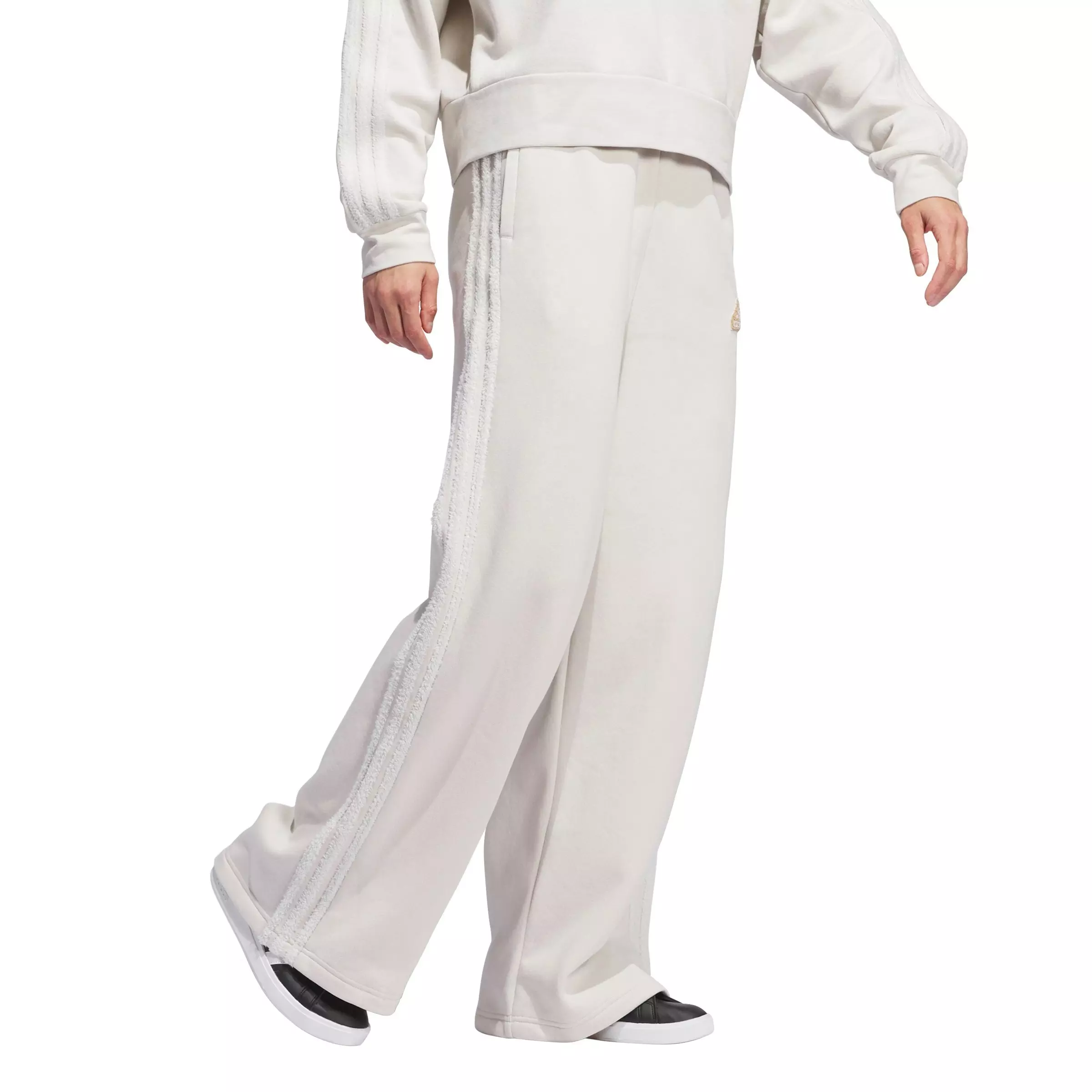 adidas Women's Coze 3s Wide Leg Pants - Alumina - BEIGE