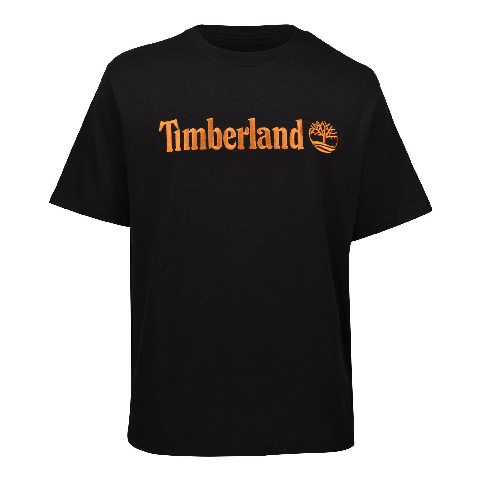 Timberland Men's Embossed Tee - Black - BLACK Thumbnail View 1