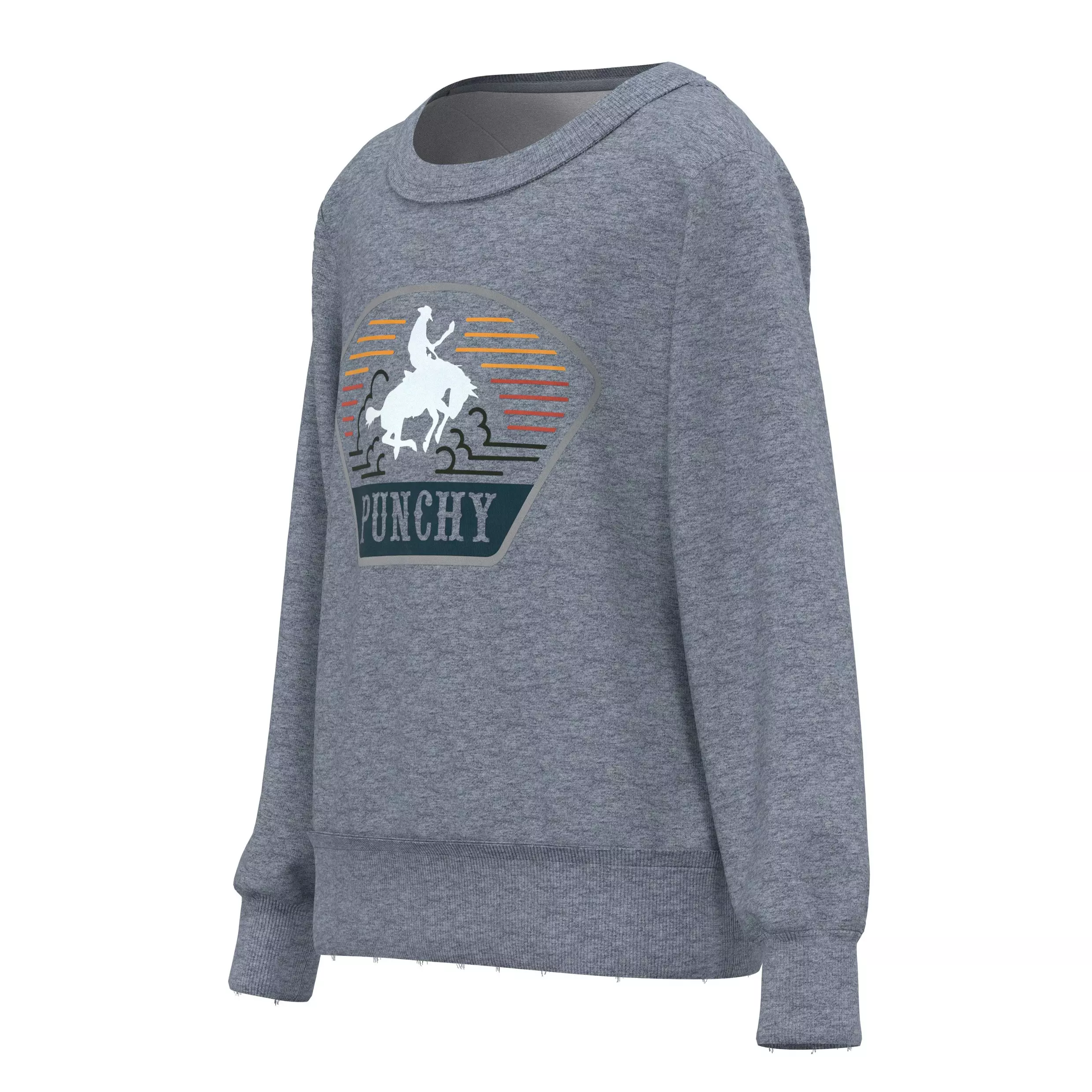 Hooey Big Girls' Punchy Crew - GREY