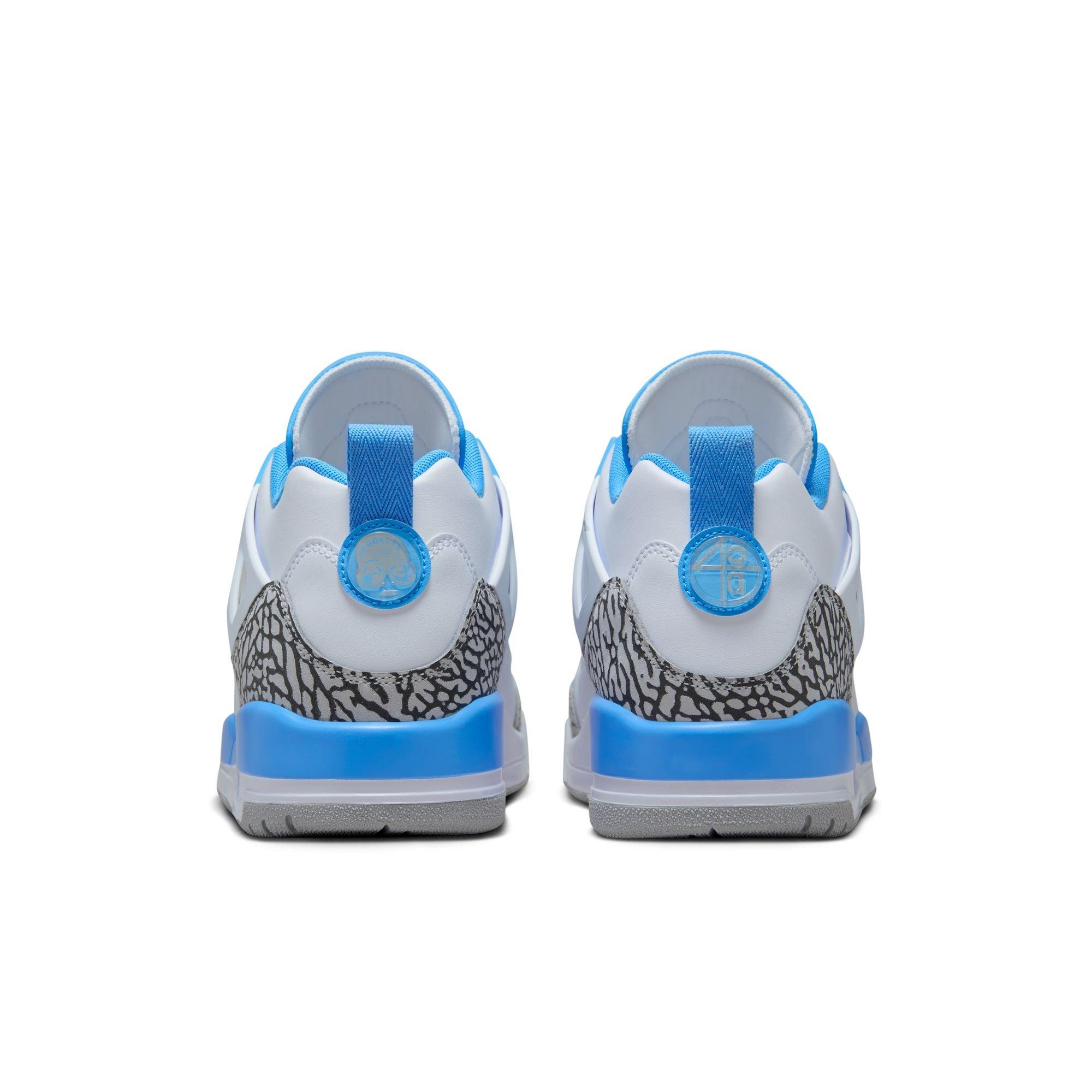 Jordan Spizike Low "White/University Blue/Wolf Grey" Men's Shoe - WHITE/GREY Thumbnail View 6