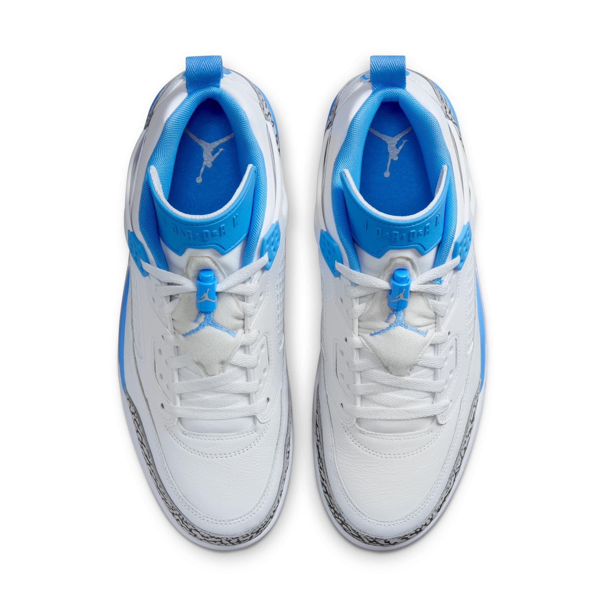 Jordan Spizike Low "White/University Blue/Wolf Grey" Men's Shoe - WHITE/GREY Thumbnail View 7