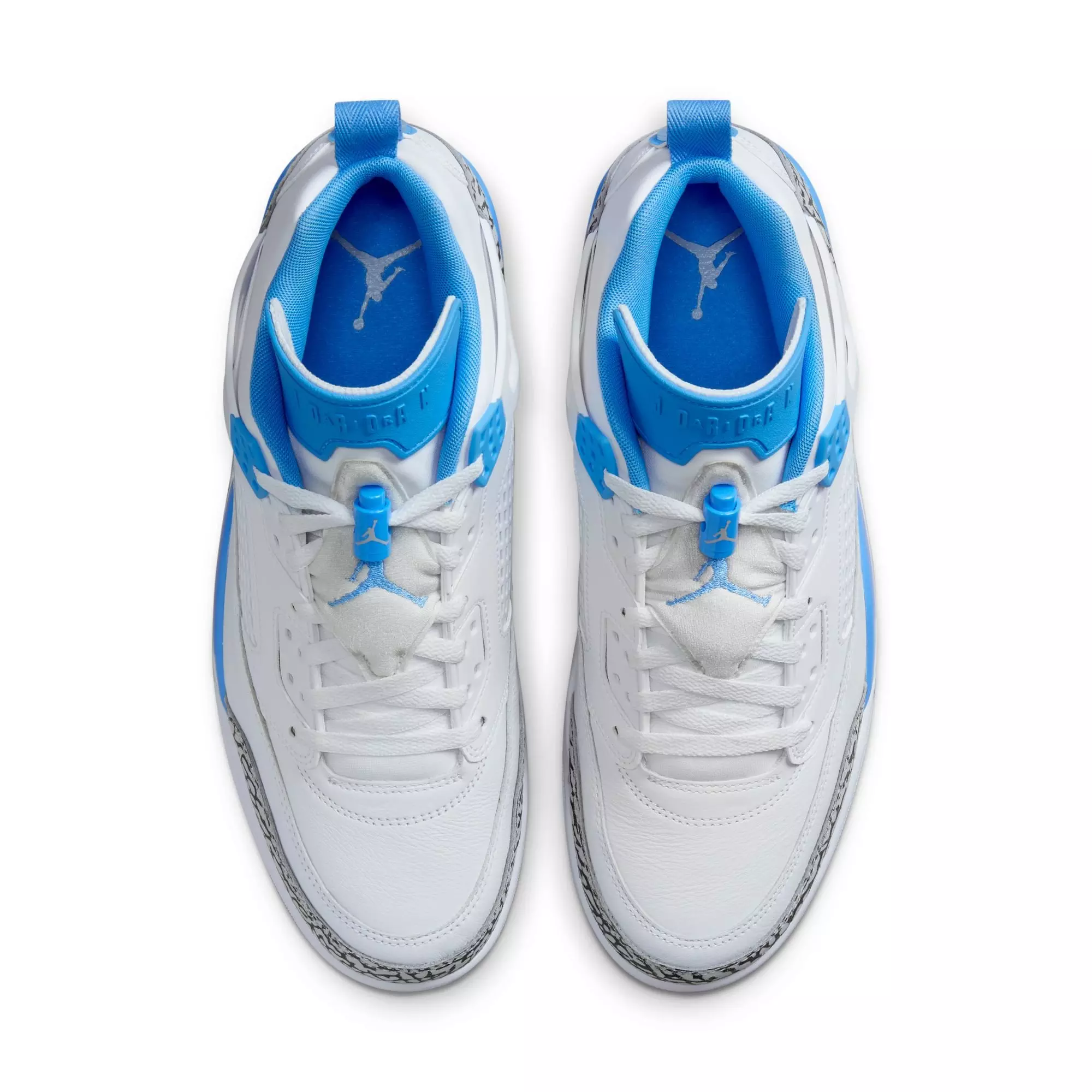 Jordan Spizike Low "White/University Blue/Wolf Grey" Men's Shoe - WHITE/GREY