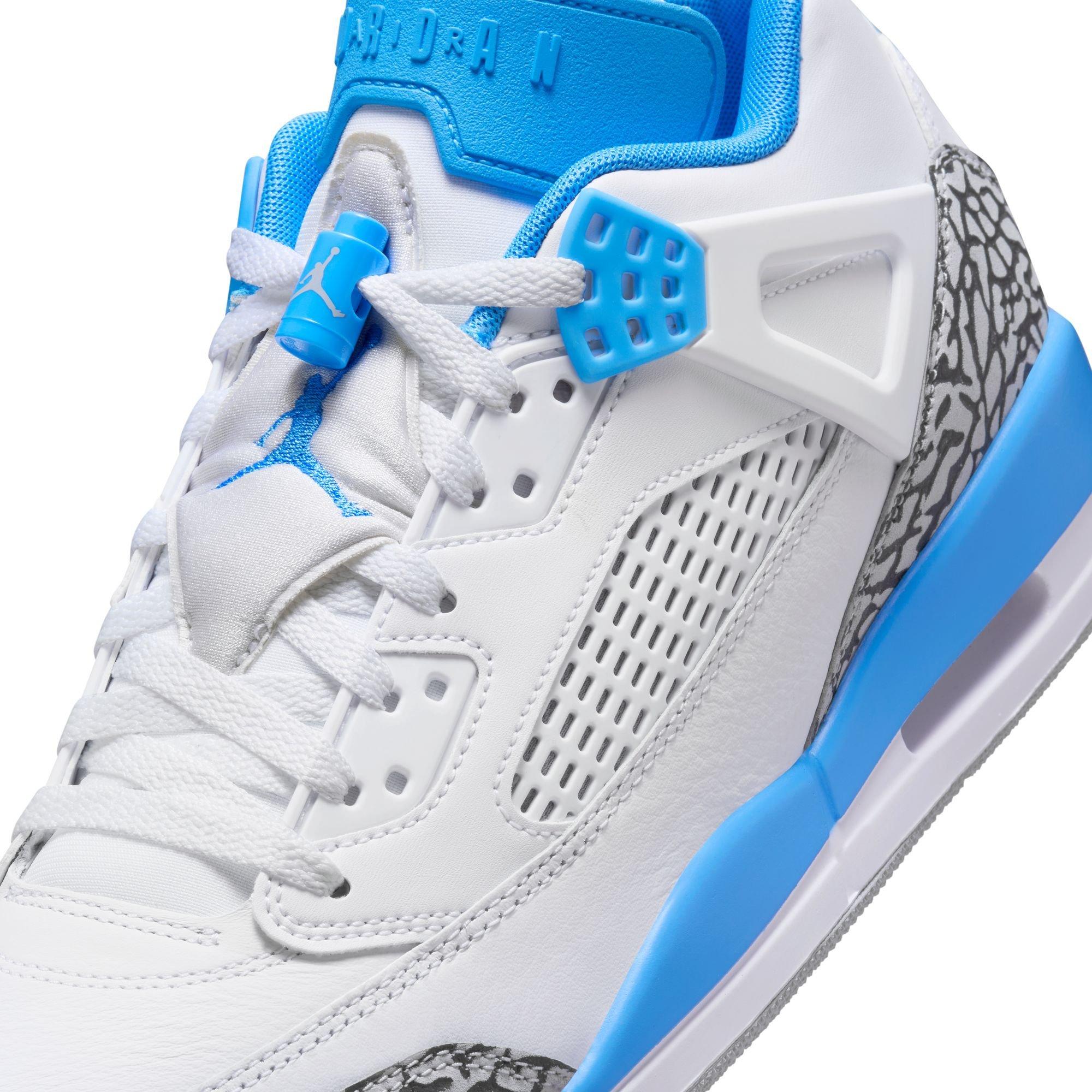 Jordan Spizike Low "White/University Blue/Wolf Grey" Men's Shoe - WHITE/GREY Thumbnail View 10
