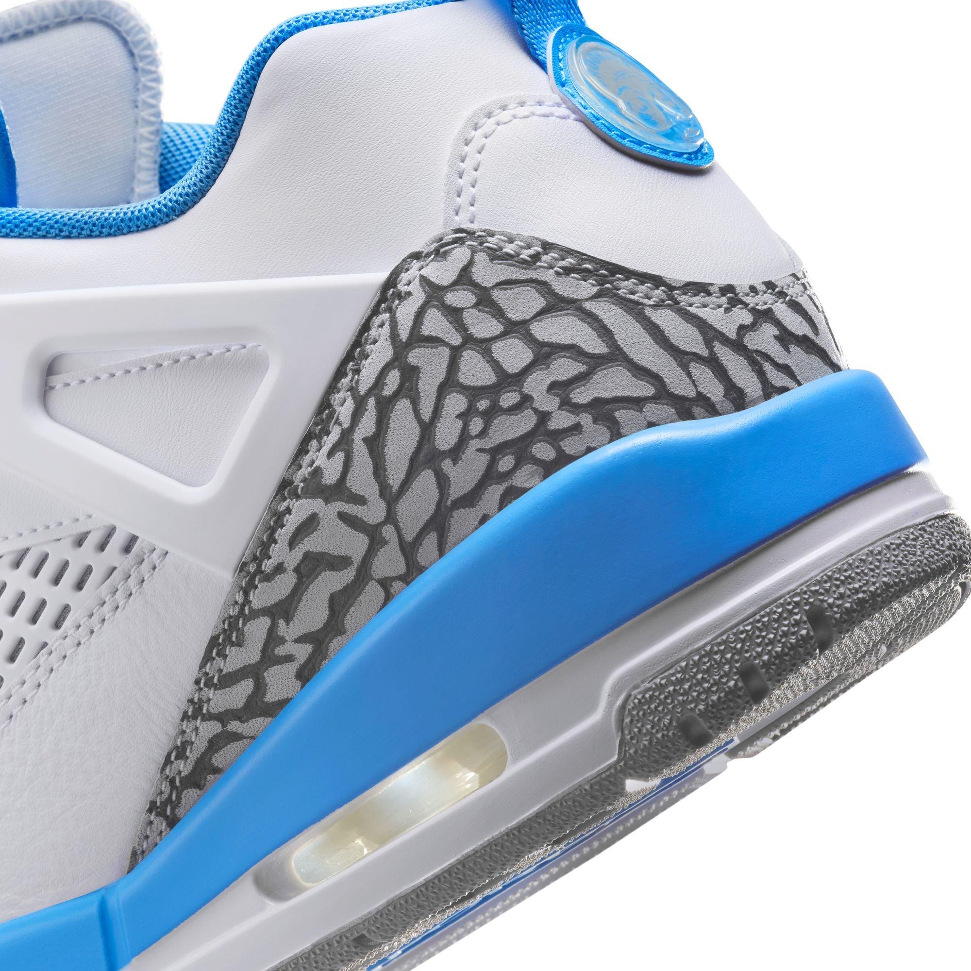Jordan Spizike Low "White/University Blue/Wolf Grey" Men's Shoe - WHITE/GREY Thumbnail View 11