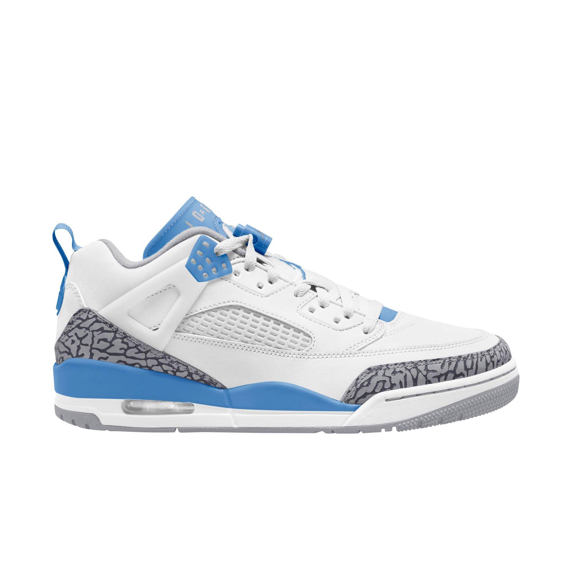 Jordan Spizike Low "White/University Blue/Wolf Grey" Men's Shoe - WHITE/GREY Thumbnail View 1