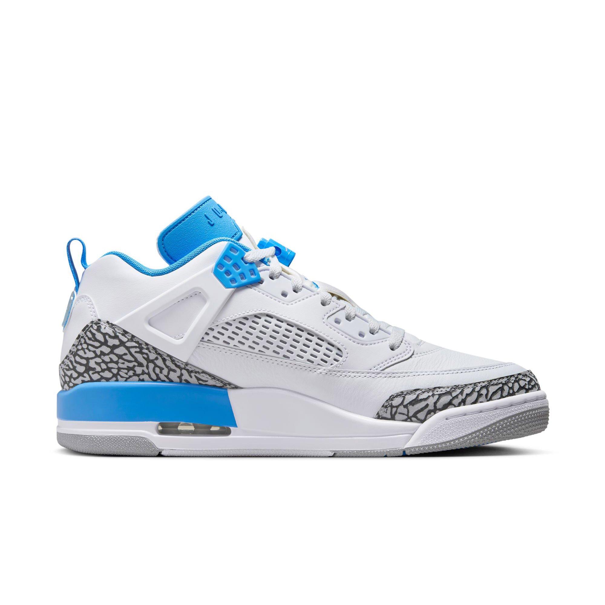 Jordan Spizike Low "White/University Blue/Wolf Grey" Men's Shoe - WHITE/GREY Thumbnail View 2