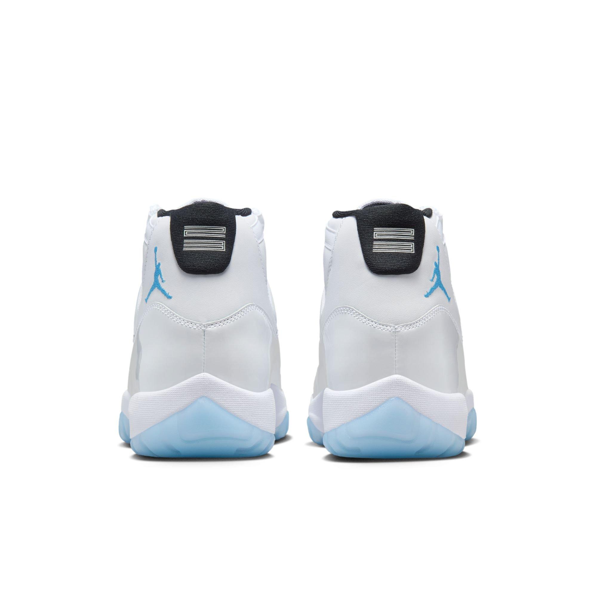 Jordan 11 Retro "Legend Blue" Men's Shoe - WHITE/LEGEND BLUE/BLACK Thumbnail View 8
