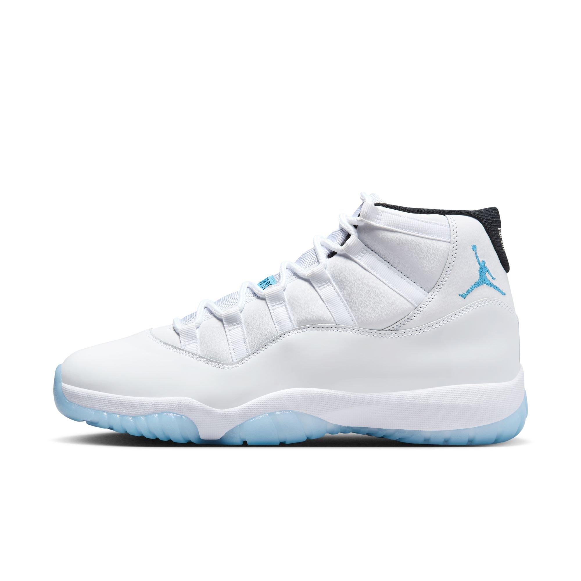 Jordan 11 Retro "Legend Blue" Men's Shoe - WHITE/LEGEND BLUE/BLACK Thumbnail View 6