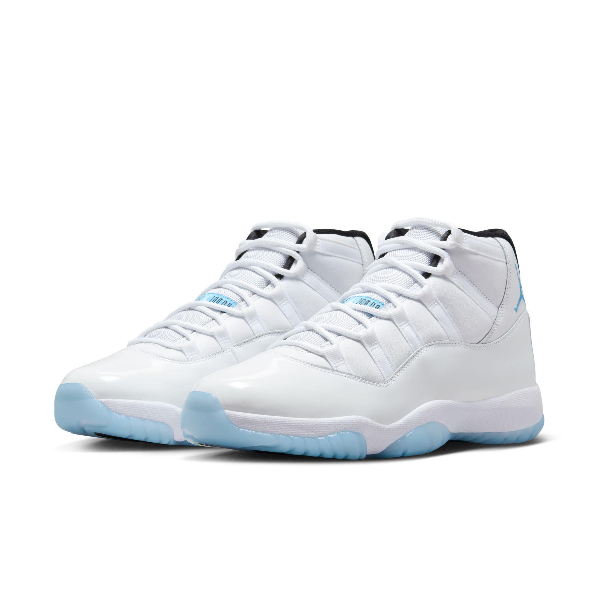 Jordan 11 Retro "Legend Blue" Men's Shoe - WHITE/LEGEND BLUE/BLACK Thumbnail View 3
