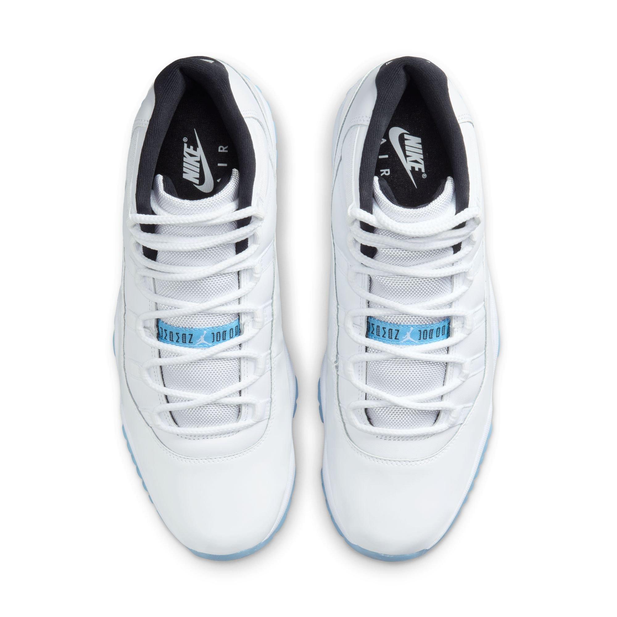 Jordan 11 Retro "Legend Blue" Men's Shoe - WHITE/LEGEND BLUE/BLACK Thumbnail View 9