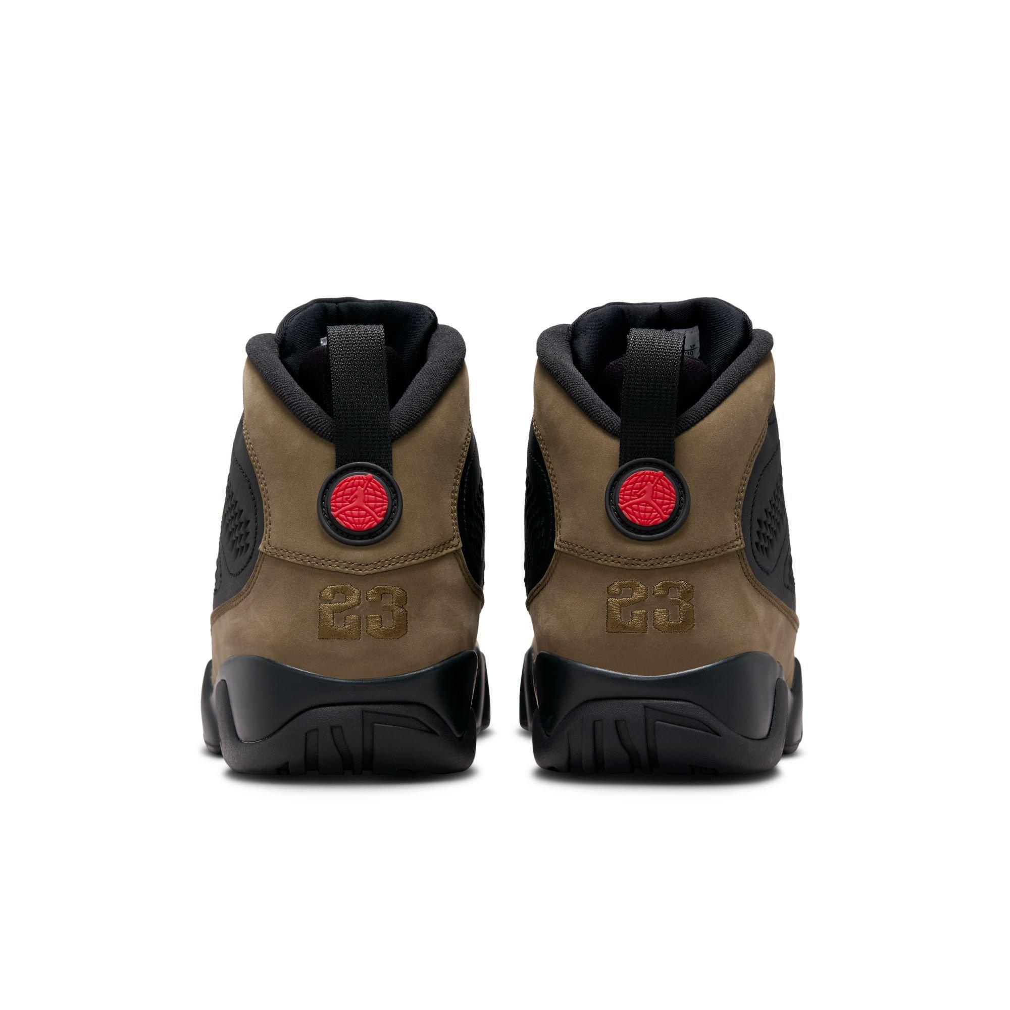 Jordan 9 Retro "Olive" Men's Shoe - BLACK/TRUE RED/LIGHT OLIVE Thumbnail View 8