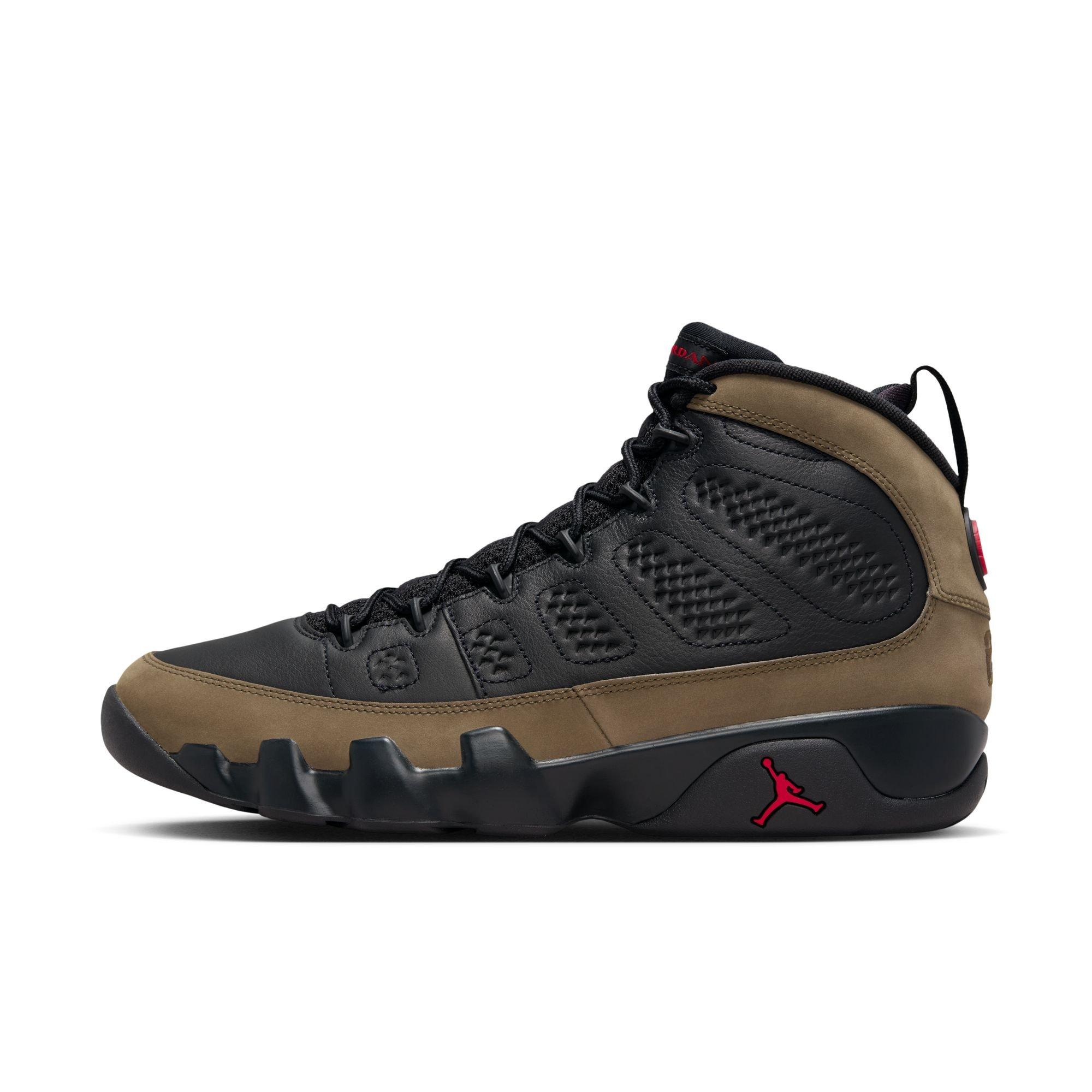 Jordan 9 Retro "Olive" Men's Shoe - BLACK/TRUE RED/LIGHT OLIVE Thumbnail View 6
