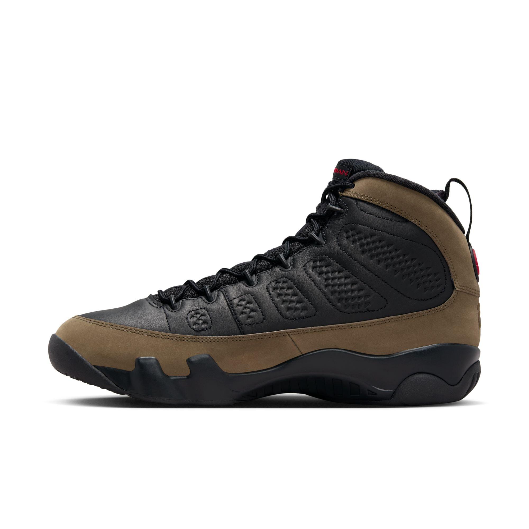 Jordan 9 Retro "Olive" Men's Shoe - BLACK/TRUE RED/LIGHT OLIVE Thumbnail View 7