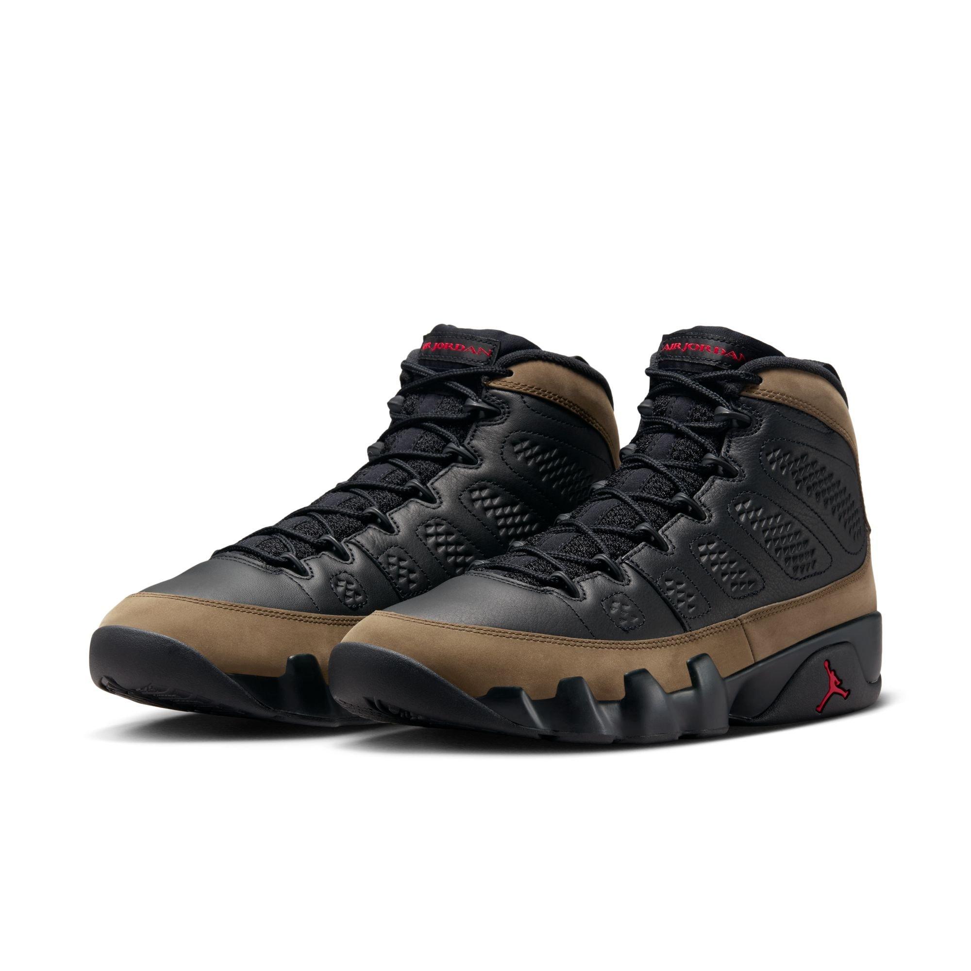 Jordan 9 Retro "Olive" Men's Shoe - BLACK/TRUE RED/LIGHT OLIVE Thumbnail View 3