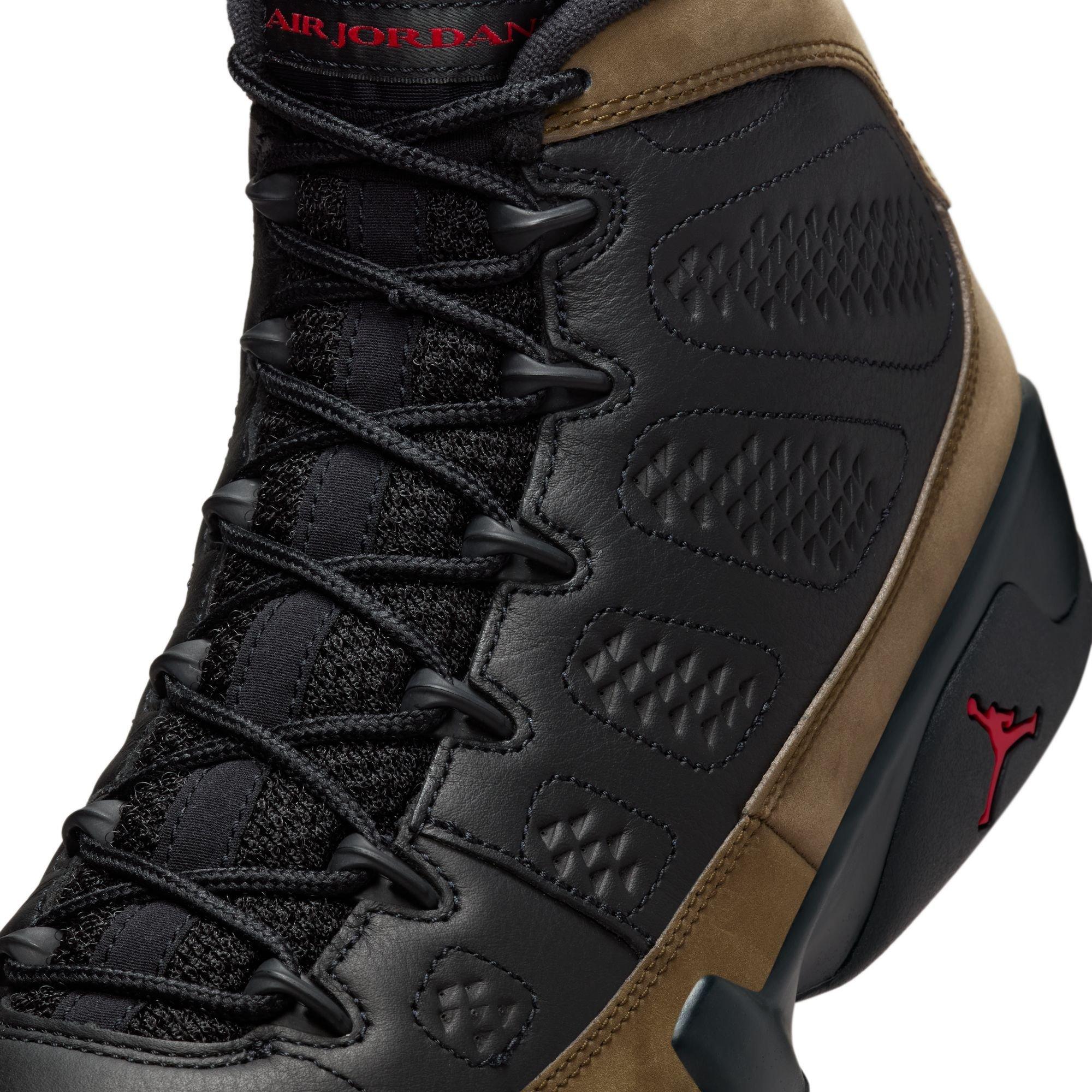 Jordan 9 Retro "Olive" Men's Shoe - BLACK/TRUE RED/LIGHT OLIVE Thumbnail View 4