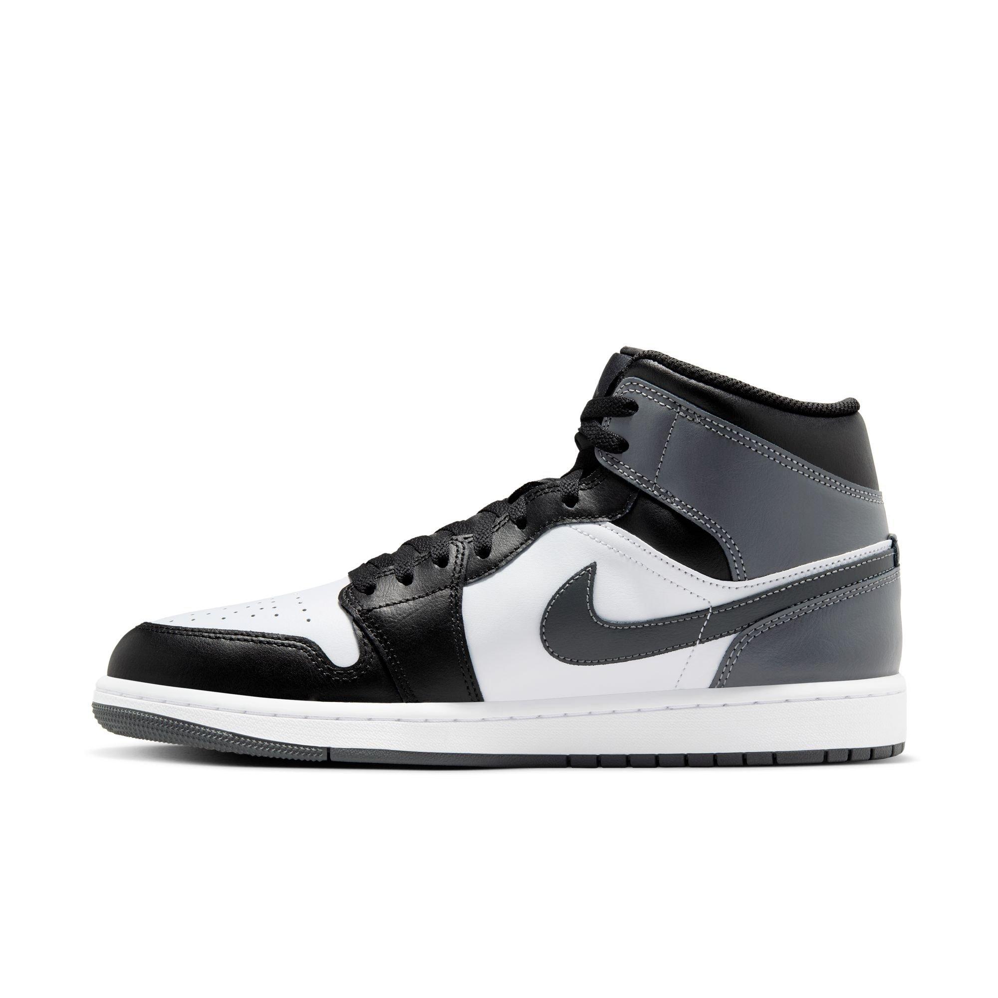 Jordan 1 Mid "Black/Iron Grey/White" Men's Shoe - BLACK/GREY/WHITE Thumbnail View 4