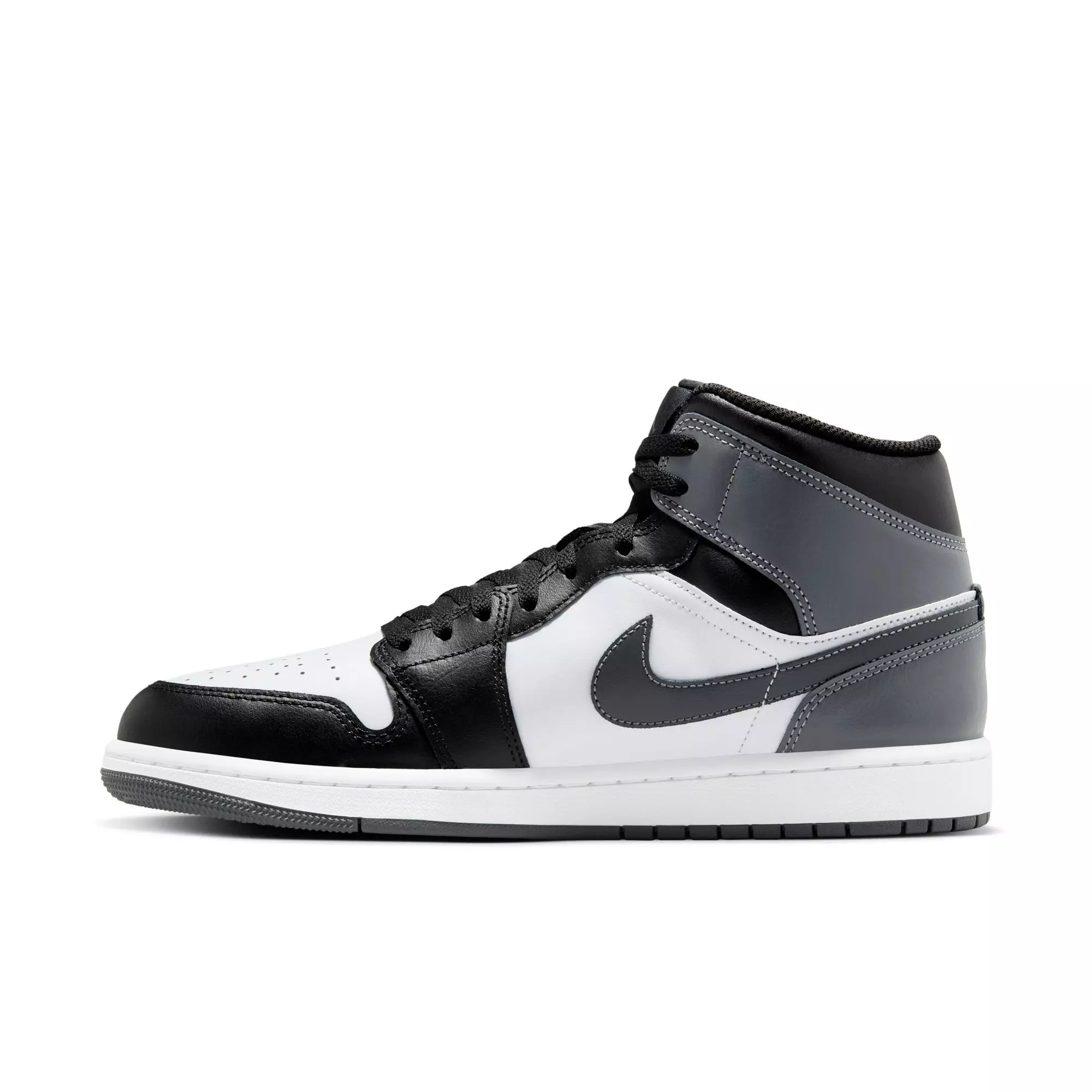 Jordan 1 Mid "Black/Iron Grey/White" Men's Shoe - BLACK/GREY/WHITE
