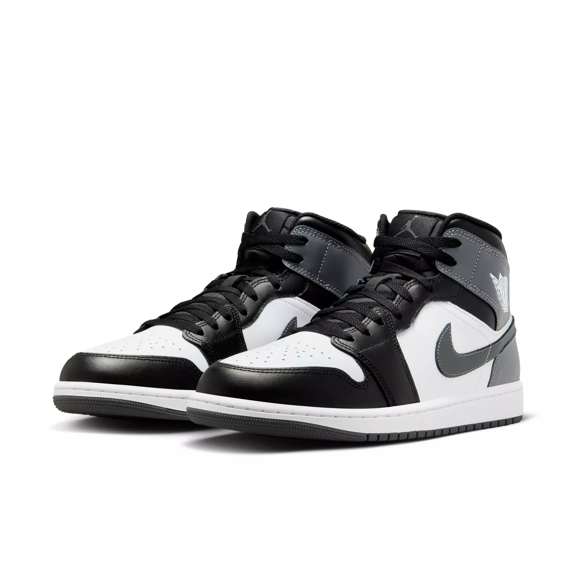 Jordan 1 Mid "Black/Iron Grey/White" Men's Shoe - BLACK/GREY/WHITE