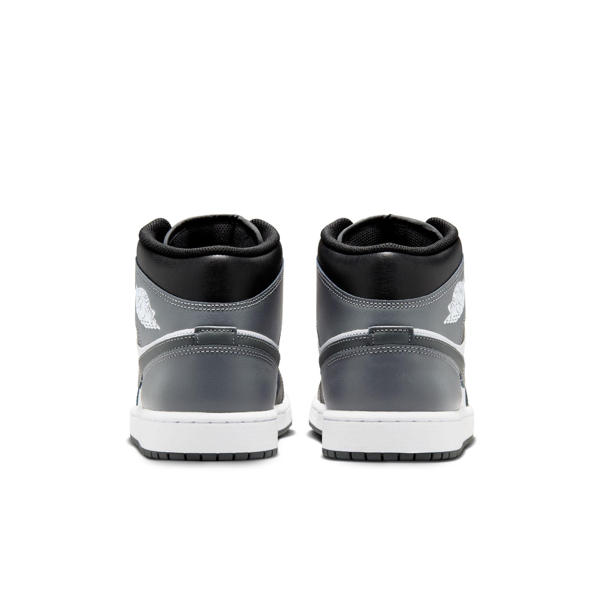 Jordan 1 Mid "Black/Iron Grey/White" Men's Shoe - BLACK/GREY/WHITE Thumbnail View 6