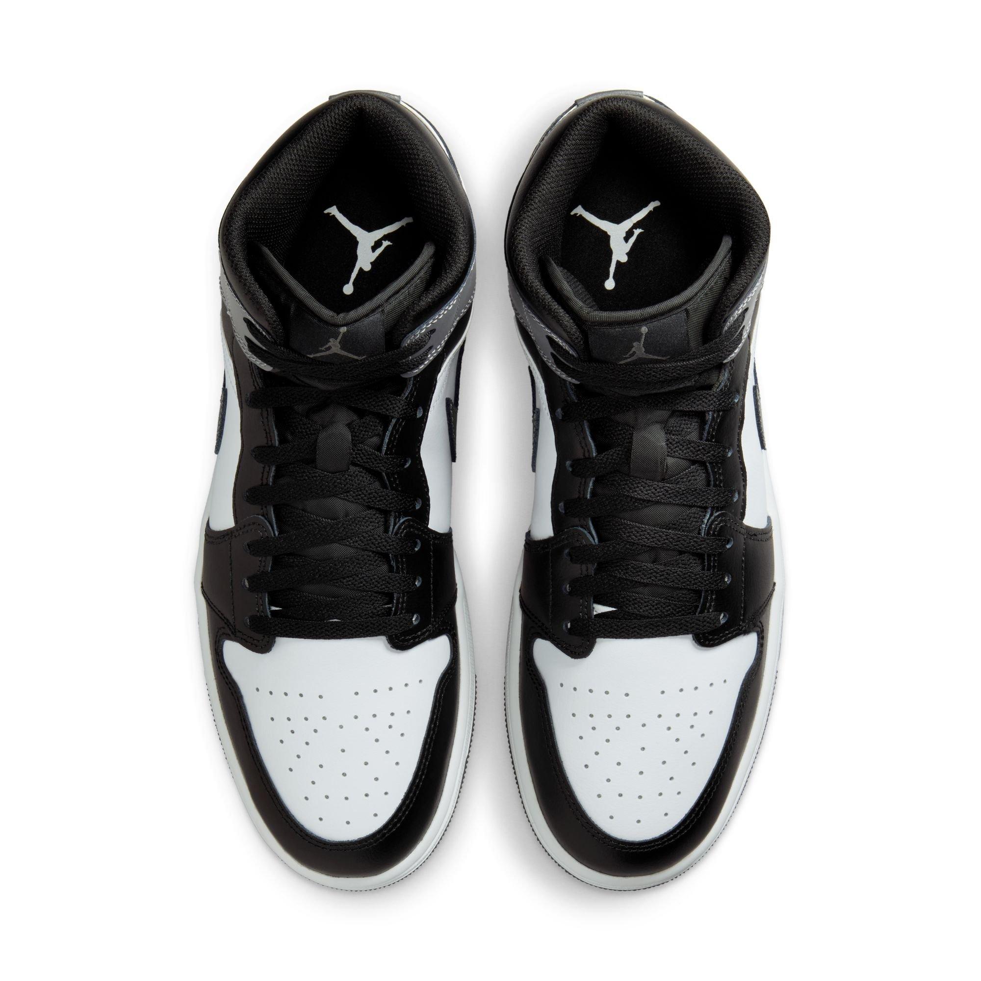 Jordan 1 Mid "Black/Iron Grey/White" Men's Shoe - BLACK/GREY/WHITE Thumbnail View 7