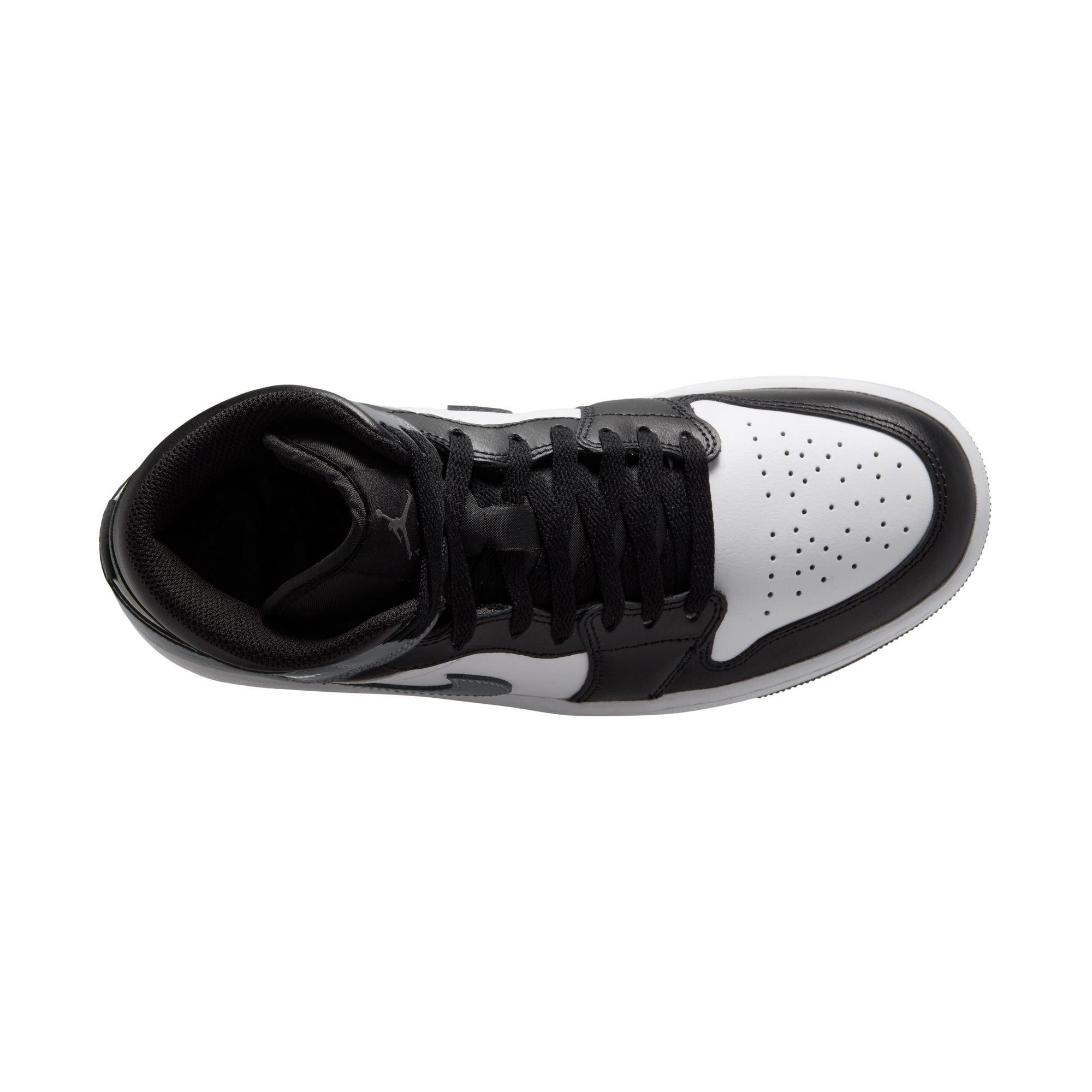 Jordan 1 Mid "Black/Iron Grey/White" Men's Shoe - BLACK/GREY/WHITE Thumbnail View 8