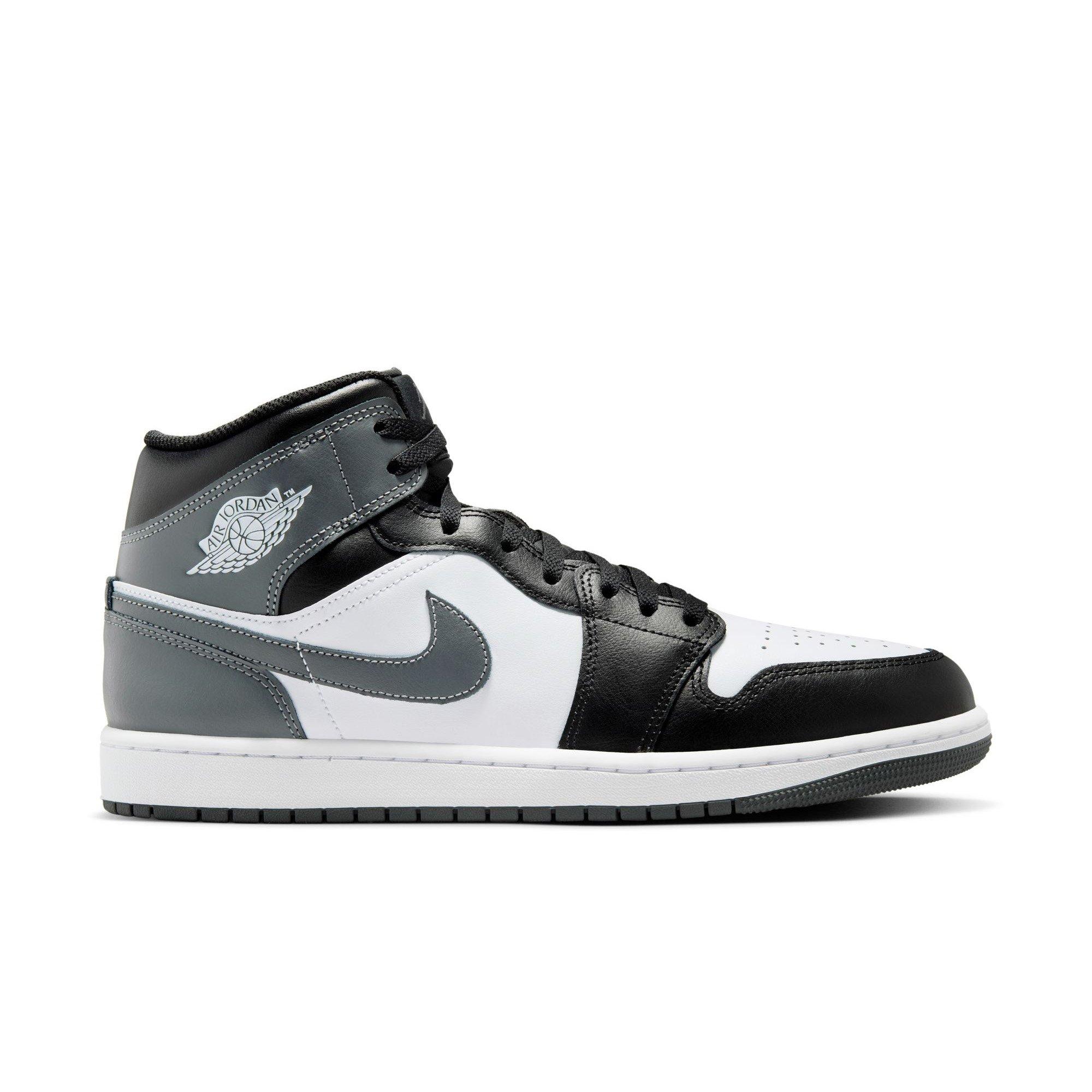 Jordan 1 Mid "Black/Iron Grey/White" Men's Shoe - BLACK/GREY/WHITE Thumbnail View 1