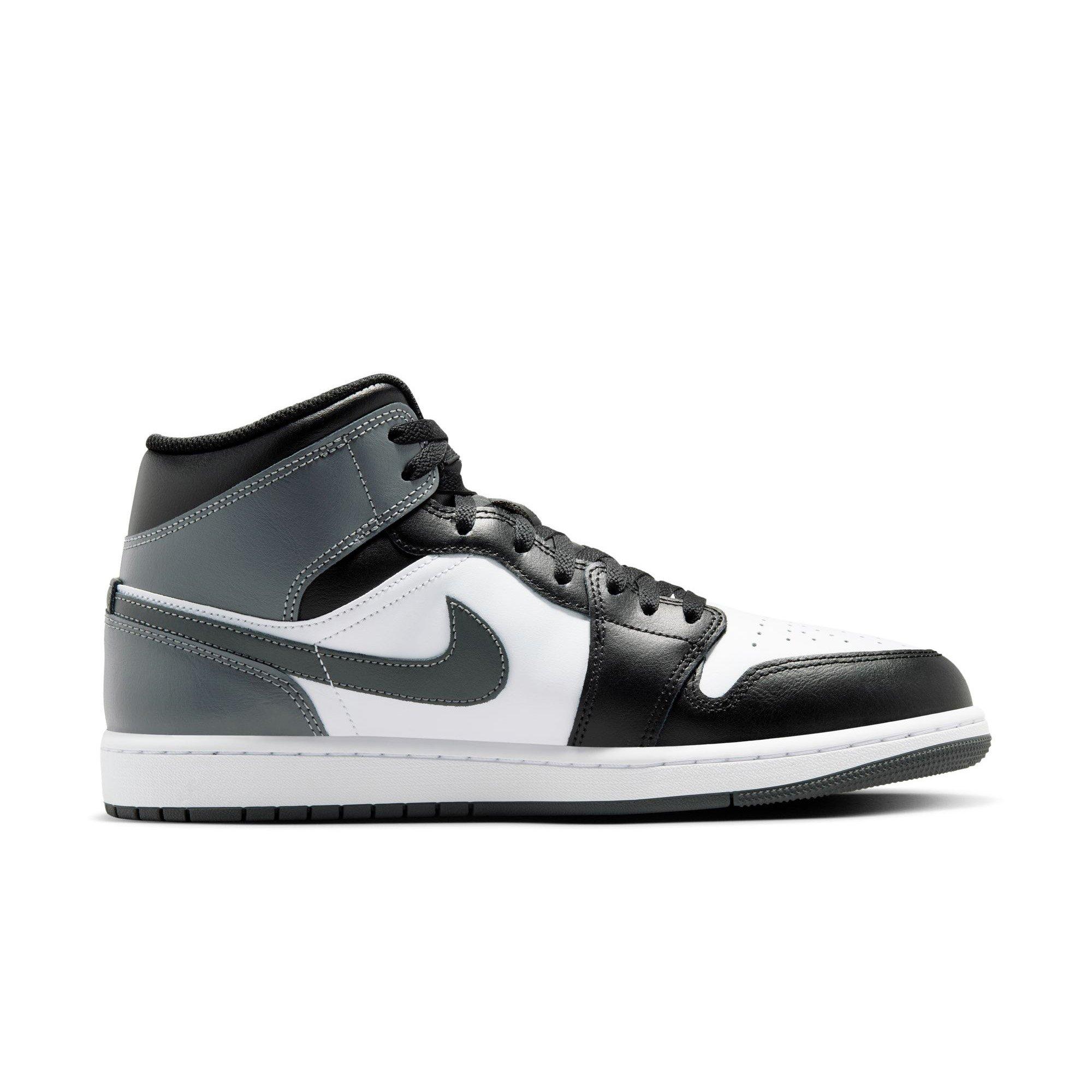 Jordan 1 Mid "Black/Iron Grey/White" Men's Shoe - BLACK/GREY/WHITE Thumbnail View 2