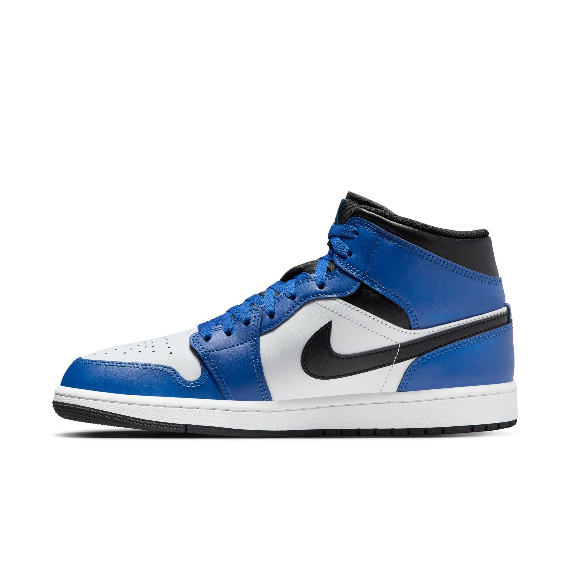 Jordan 1 Mid "Game Royal/Black/White" Men's Shoe - BLUE/BLACK/WHITE Thumbnail View 4