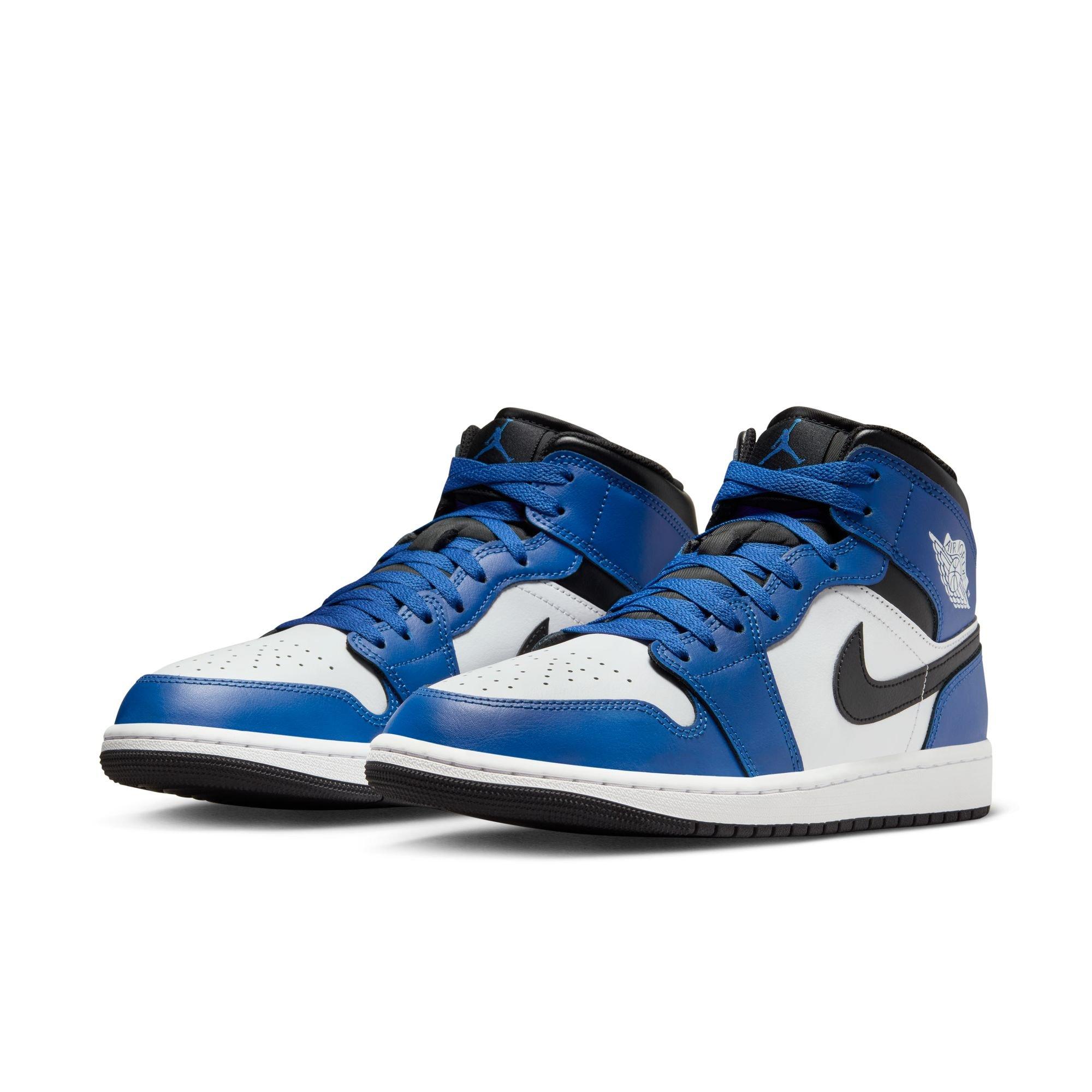 Jordan 1 Mid "Game Royal/Black/White" Men's Shoe - BLUE/BLACK/WHITE Thumbnail View 5