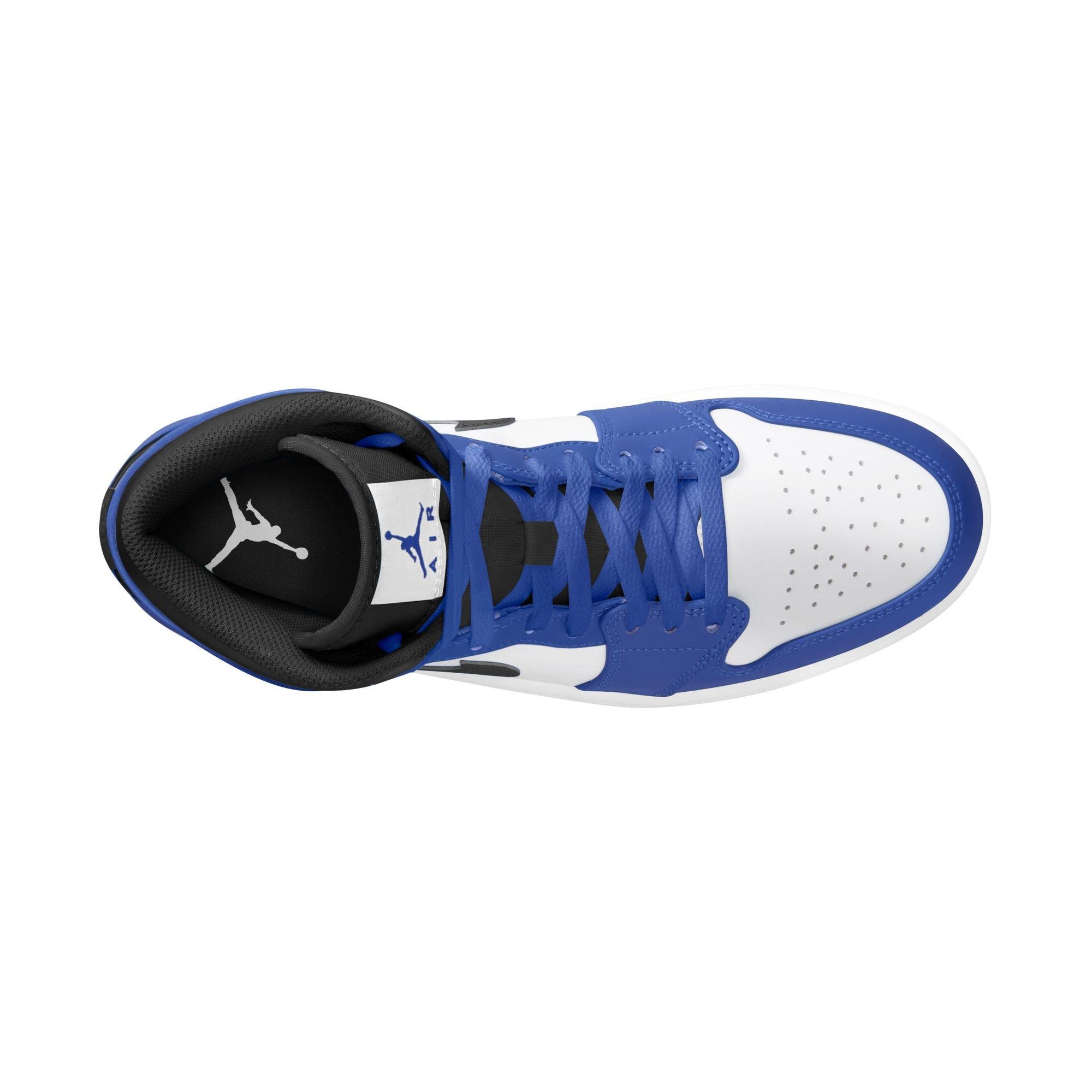 Jordan 1 Mid Men's "Game Royal/Black/White" Shoe