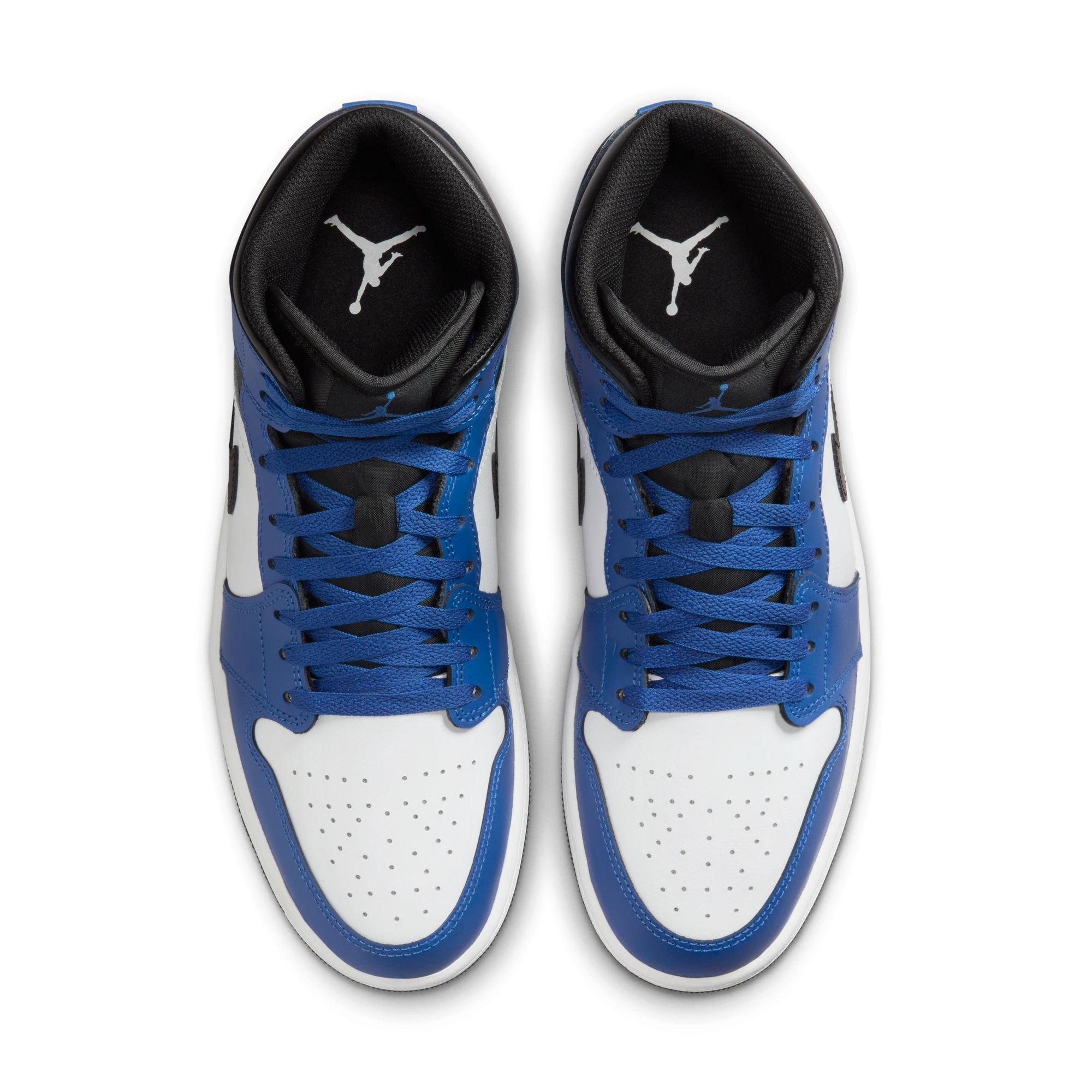 Jordan 1 Mid "Game Royal/Black/White" Men's Shoe - BLUE/BLACK/WHITE Thumbnail View 7