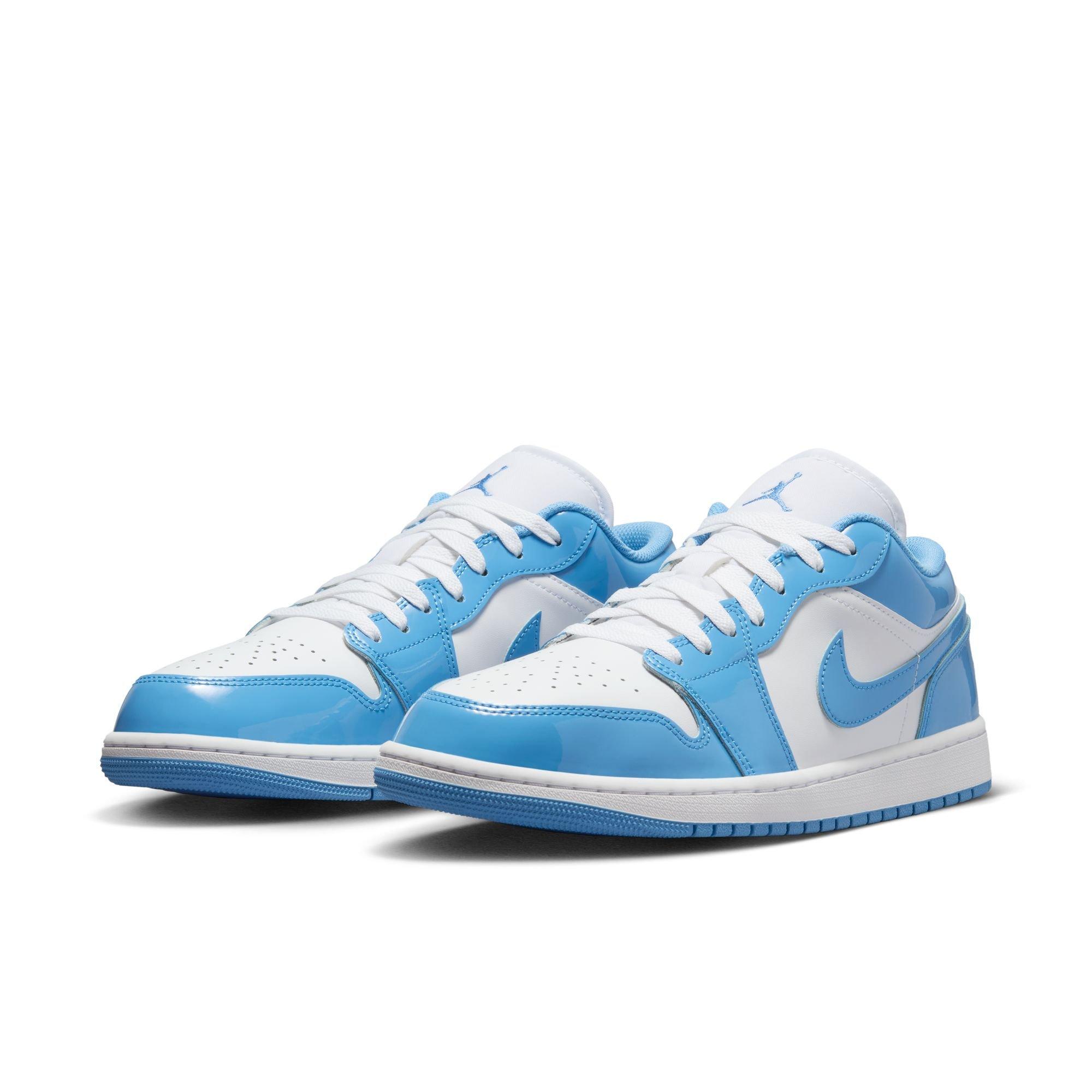 Patent Leather Jordan 1 Low SE White/Legend Blue | Hibbett