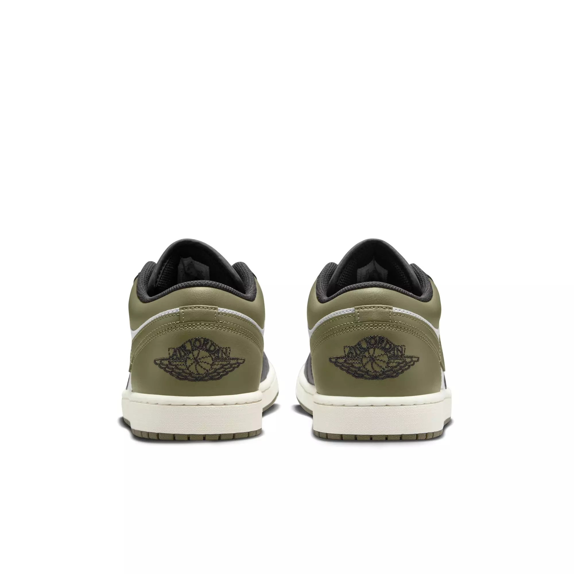 Jordan 1 Low "Black/White/Medium Olive" Men's Shoe - BLACK/WHITE/GREEN