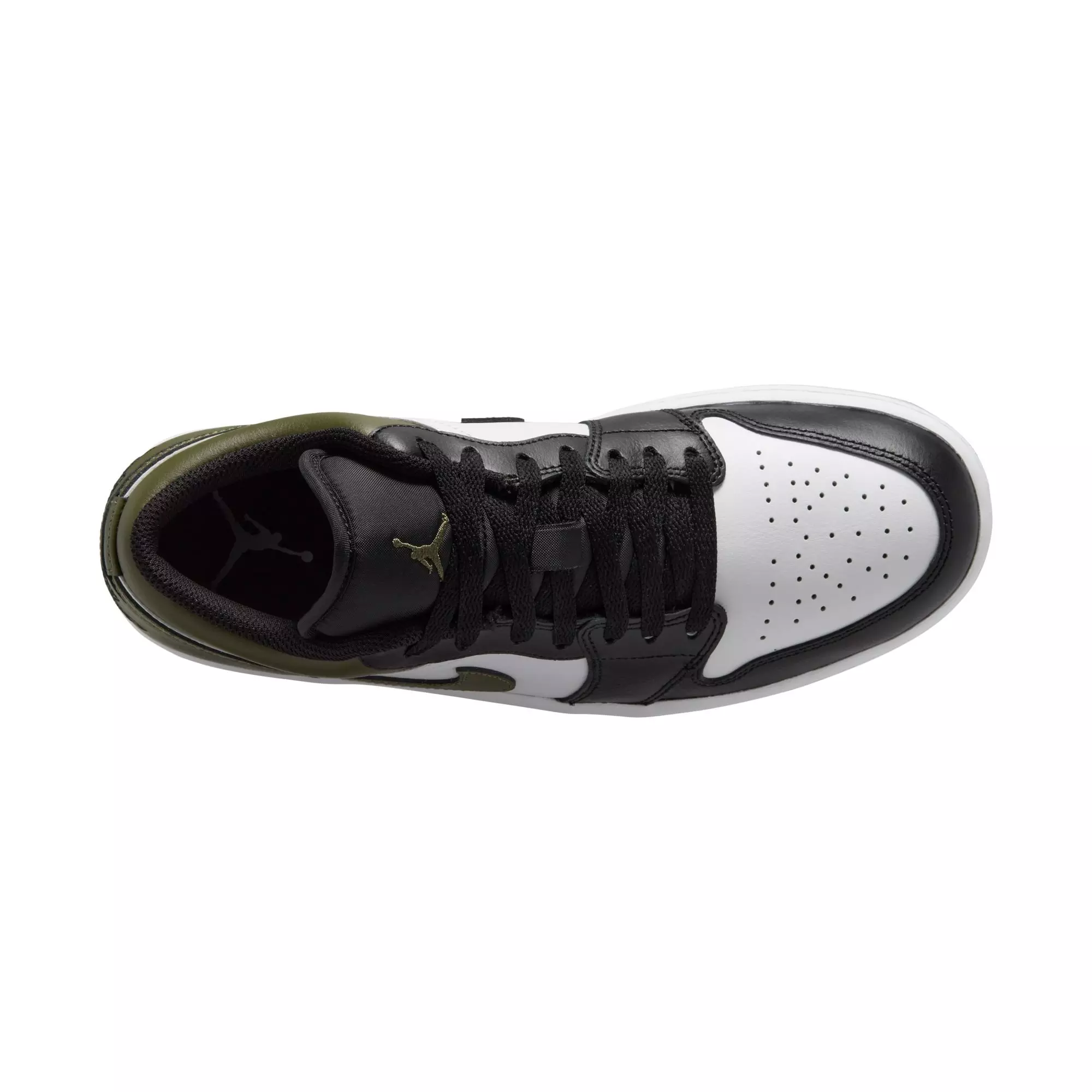 Jordan 1 Low "Black/White/Medium Olive" Men's Shoe - BLACK/WHITE/GREEN