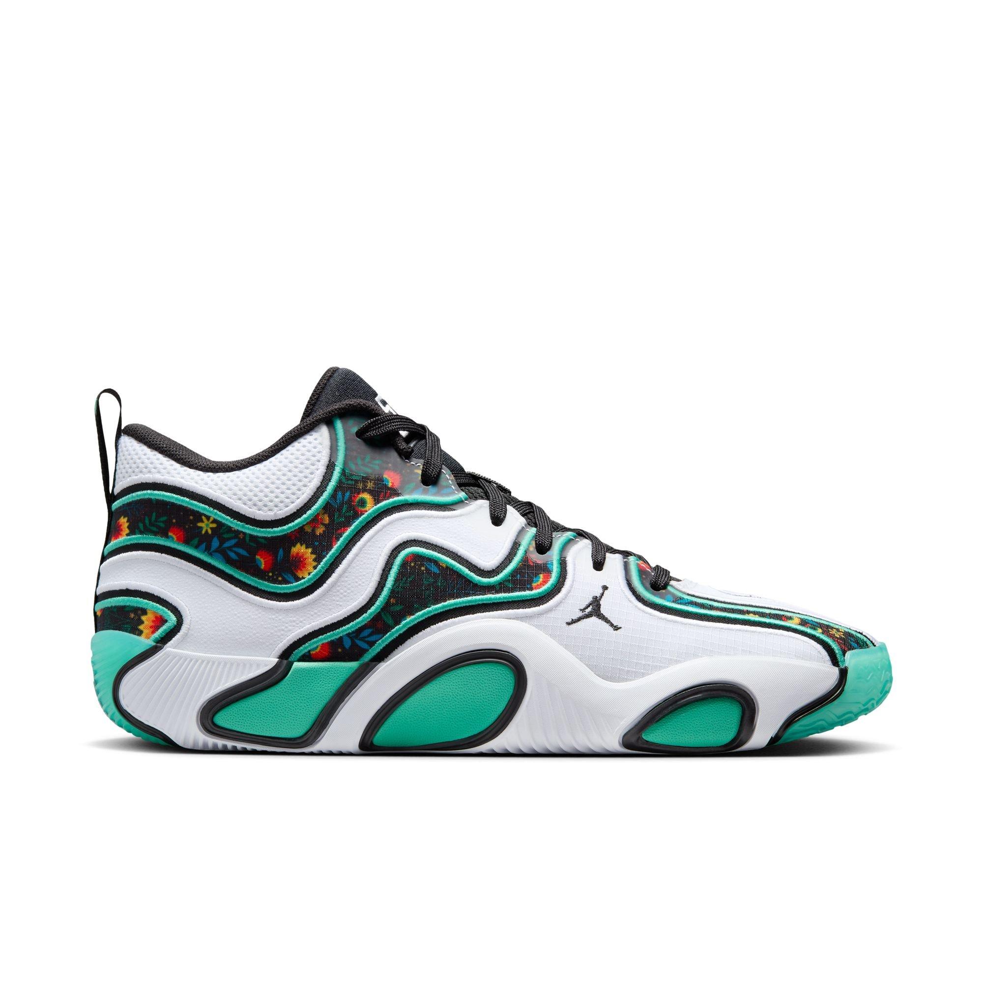 Jordan Tatum 3 "Welcome to the Garden" Men's Basketball Shoe - WHITE/BLACK/KINETIC GREEN Thumbnail View 1