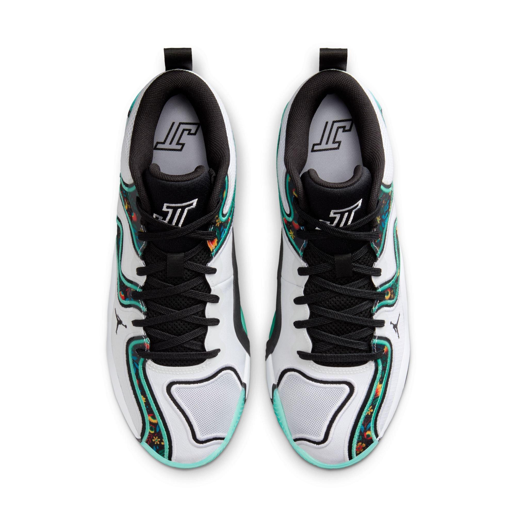 Jordan Tatum 3 "Welcome to the Garden" Men's Basketball Shoe - WHITE/BLACK/KINETIC GREEN Thumbnail View 10