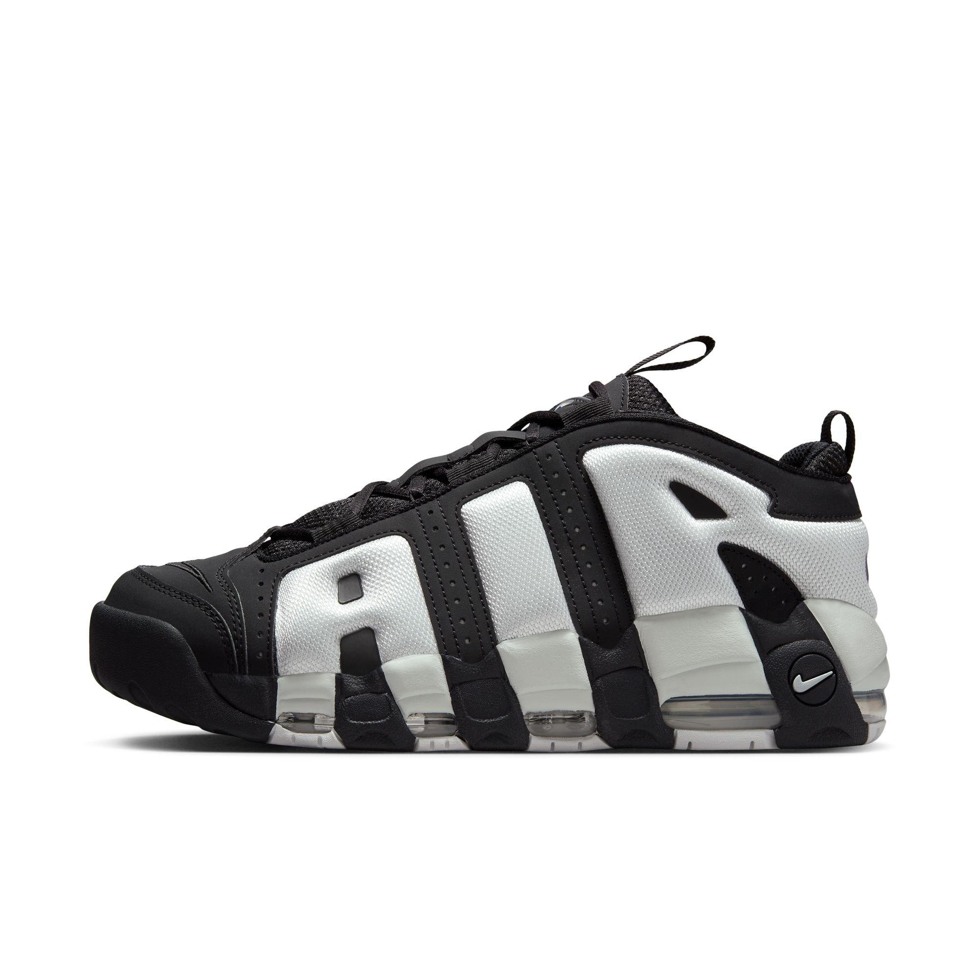 Nike Scottie Pippen Air More Uptempo Low "Black/Photon Dust/Metallic Silver" Men's Shoe - BLACK/WHITE Thumbnail View 3