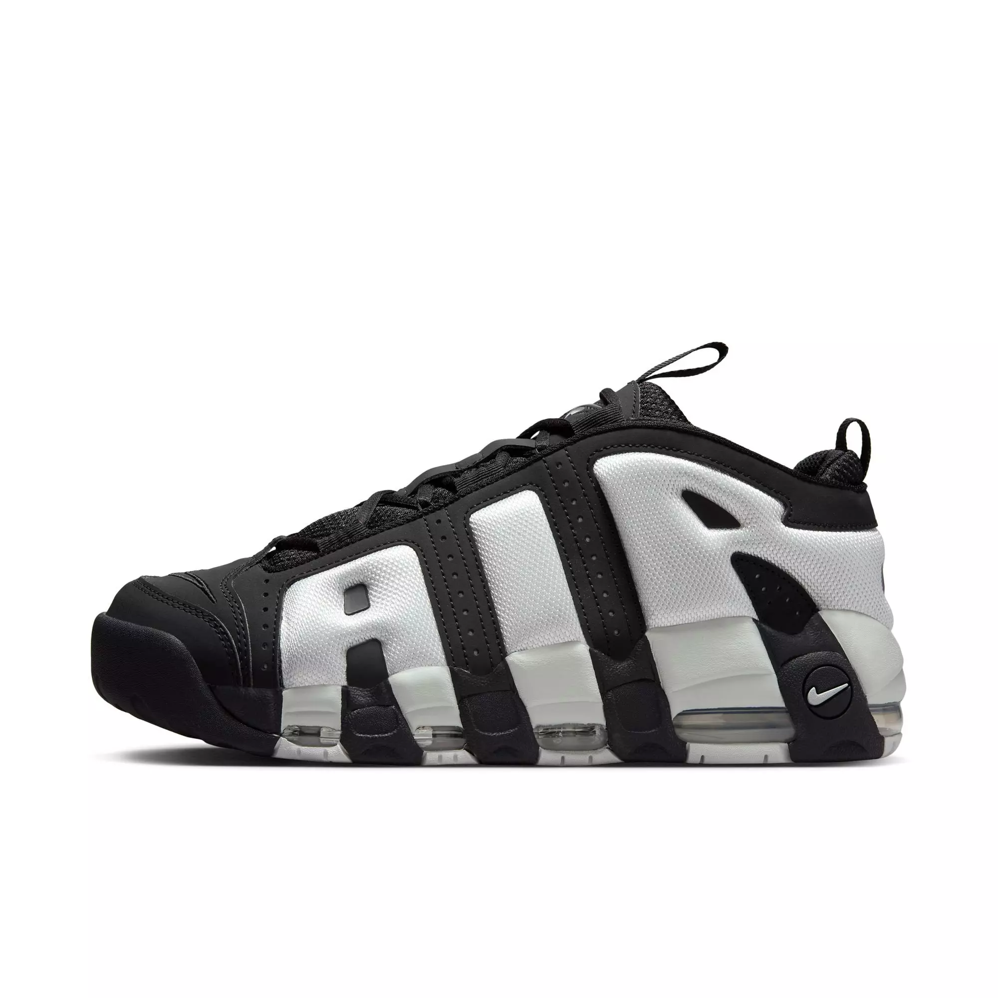 Nike Scottie Pippen Air More Uptempo Low "Black/Photon Dust/Metallic Silver" Men's Shoe - BLACK/WHITE
